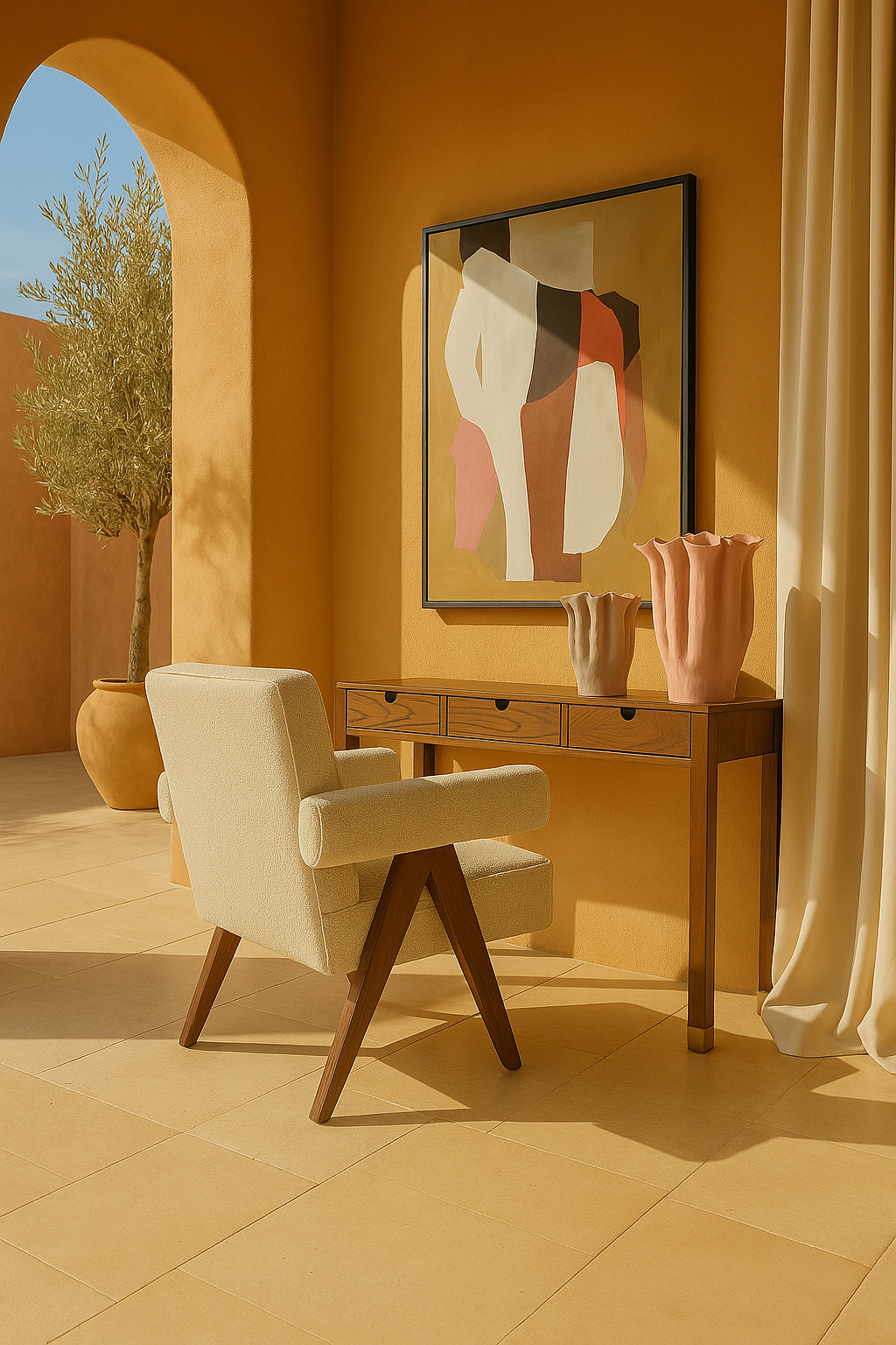 Layers of Light Oil Painting - Earthy Terracota