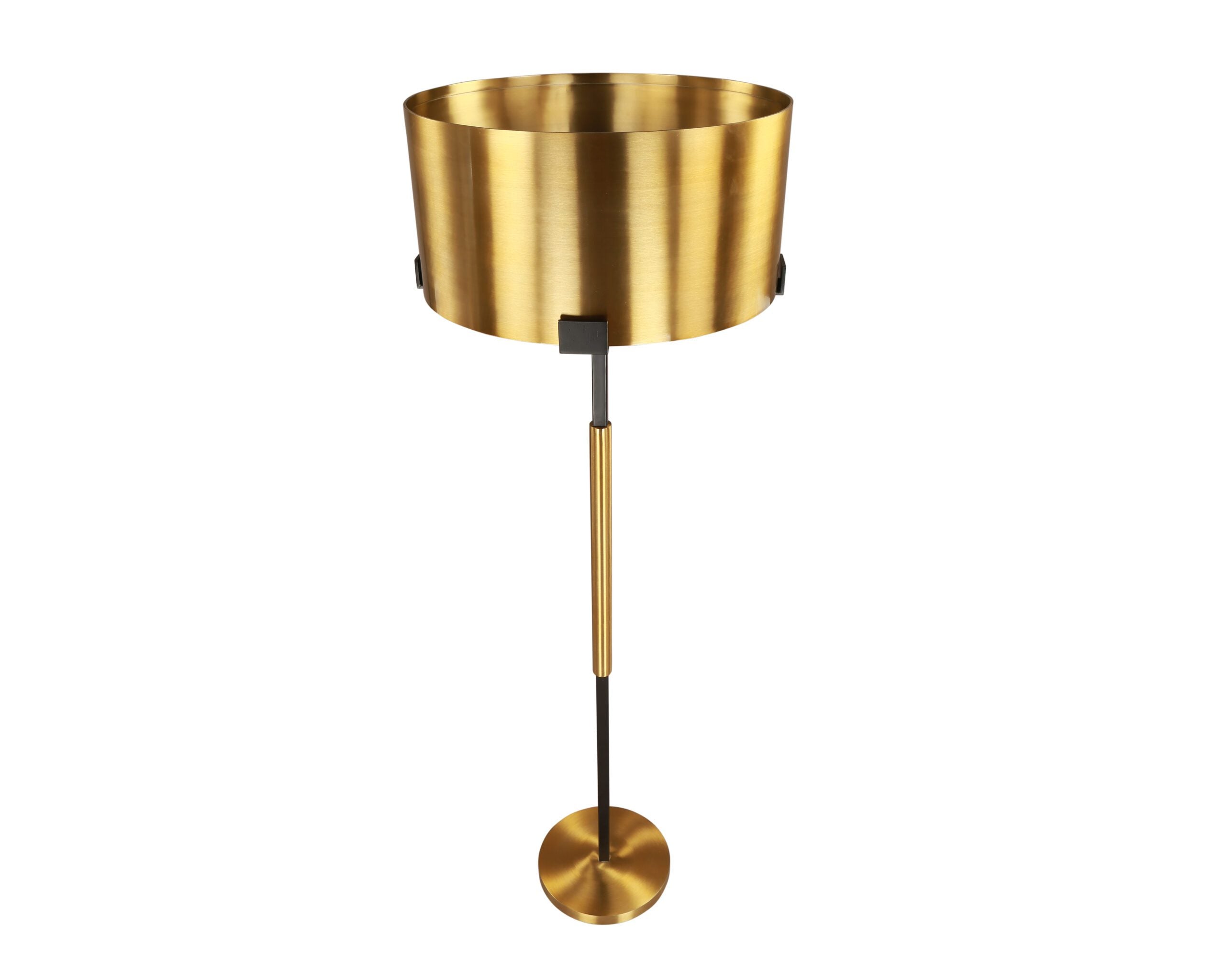 Hamilton Floor Lamp  -  Brushed Brass/Matt Black