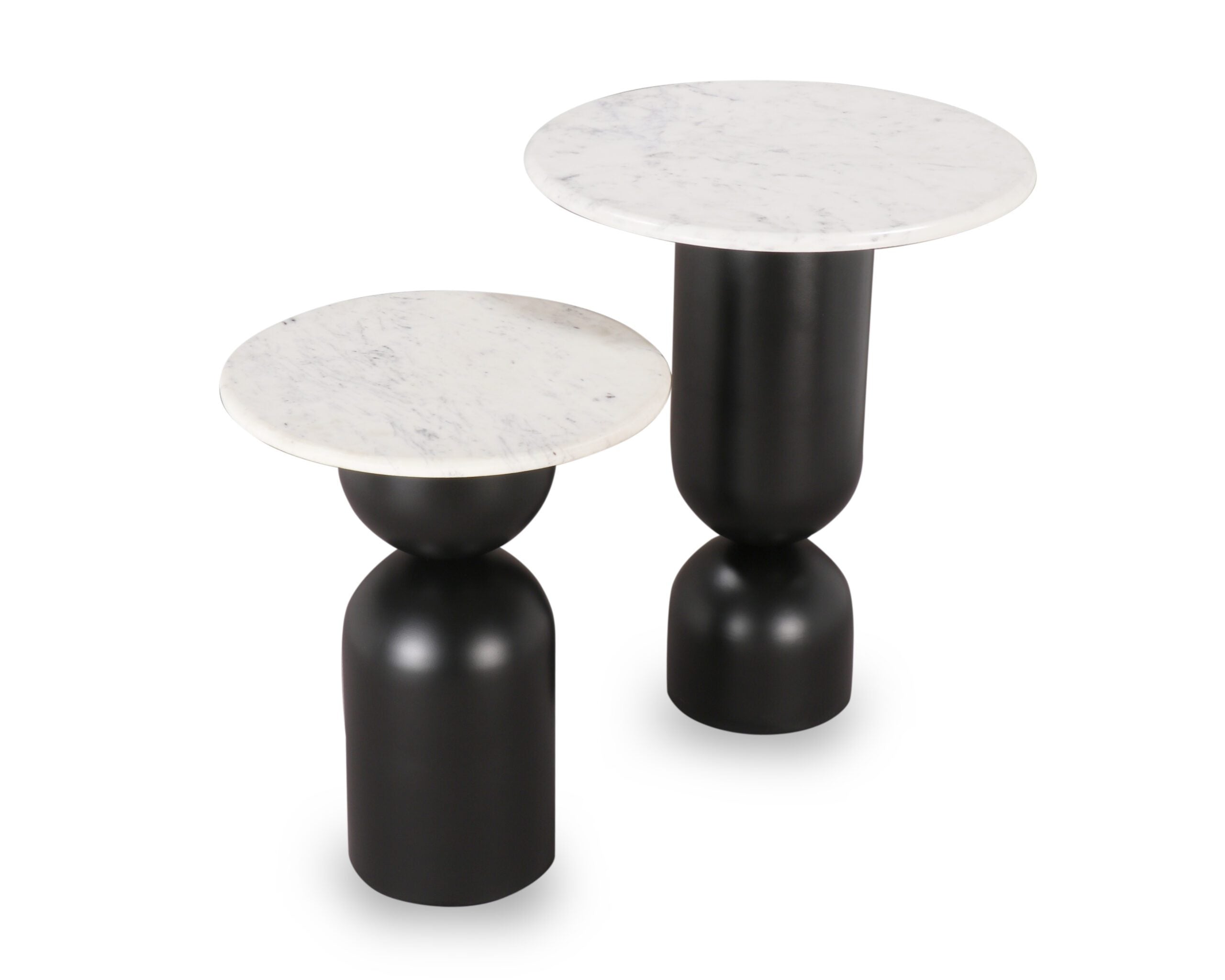 Babel Nesting Side tables (set of 2) - Matt Black