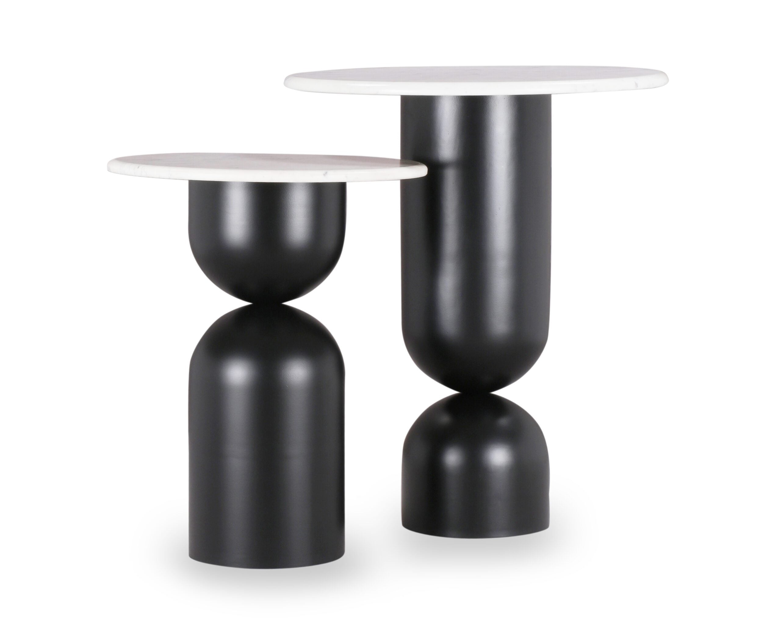 Babel Nesting Side tables (set of 2) - Matt Black
