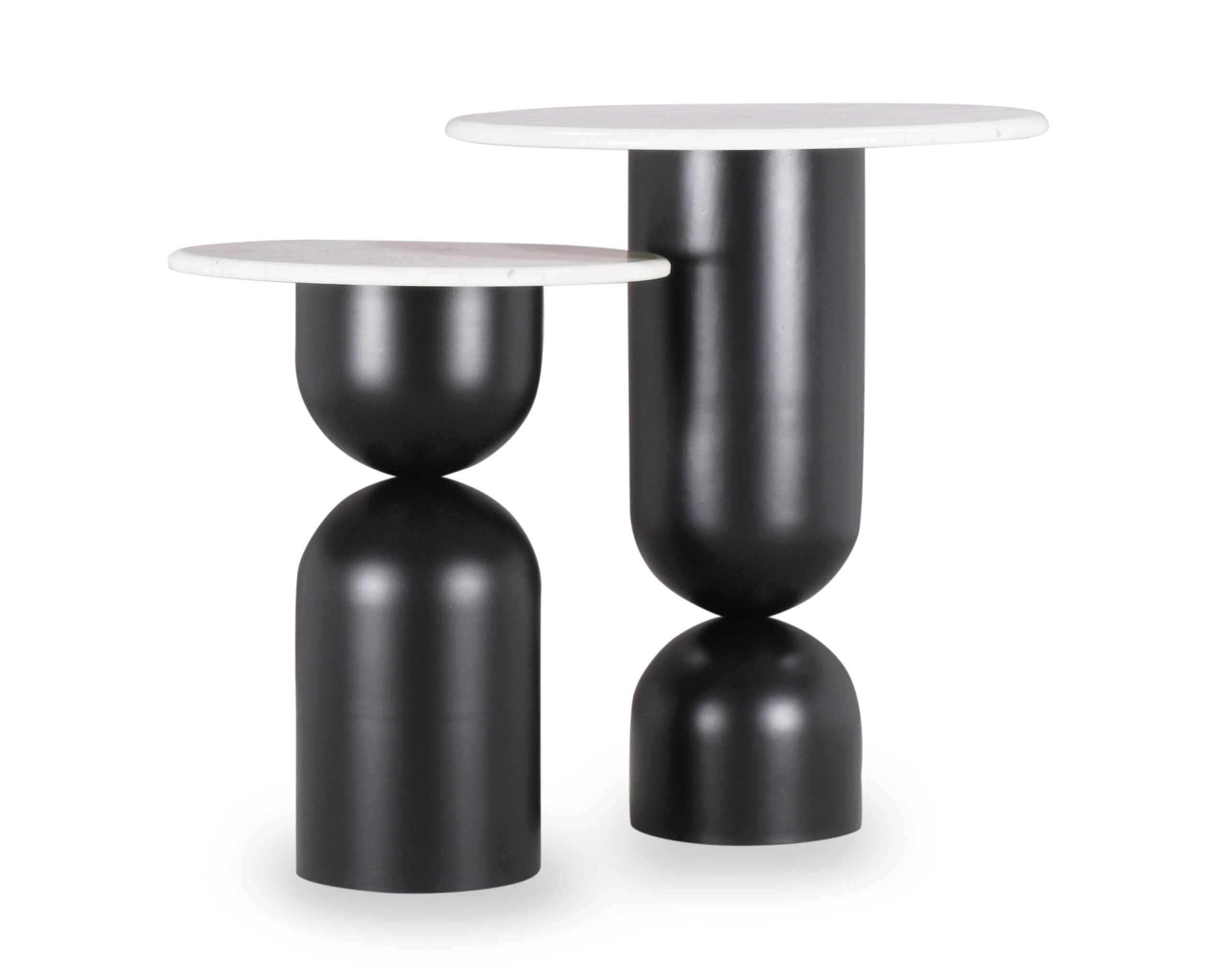 Babel Nesting Side Tables (set of 2) - Matt Black
