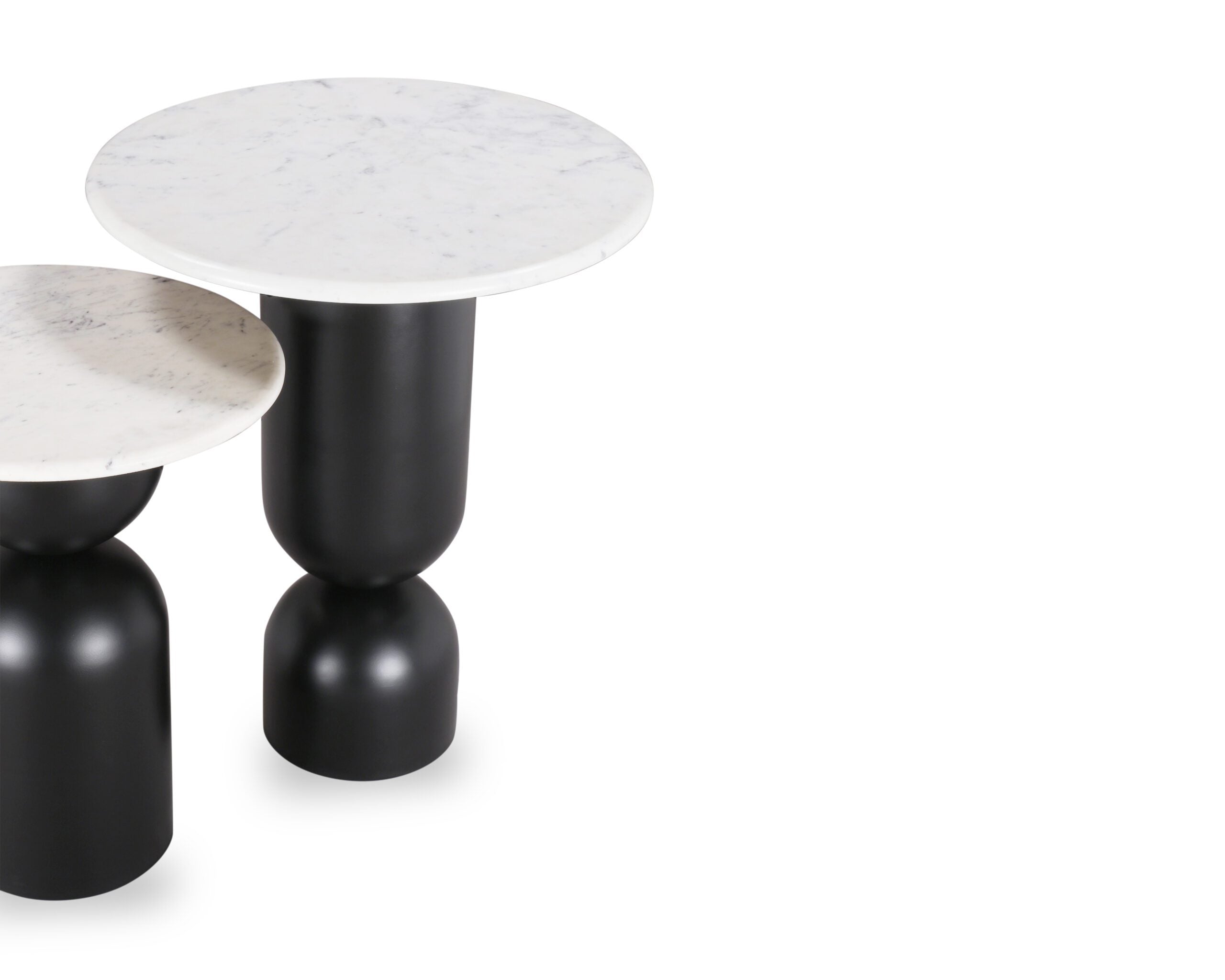Babel Nesting Side tables (set of 2) - Matt Black