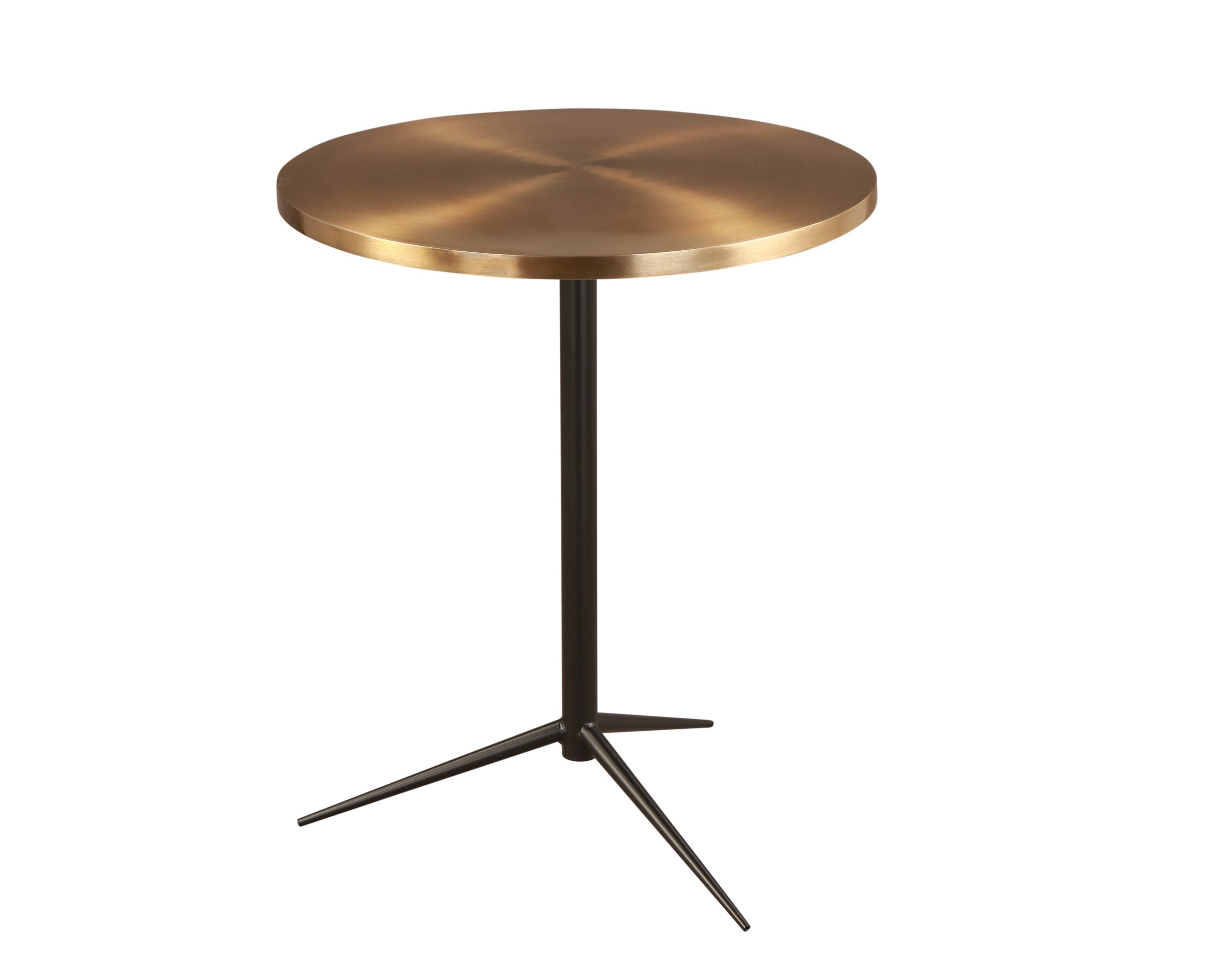 Antigua Nesting Side Tables (Set of 2) - Matt Black and Brushed brass