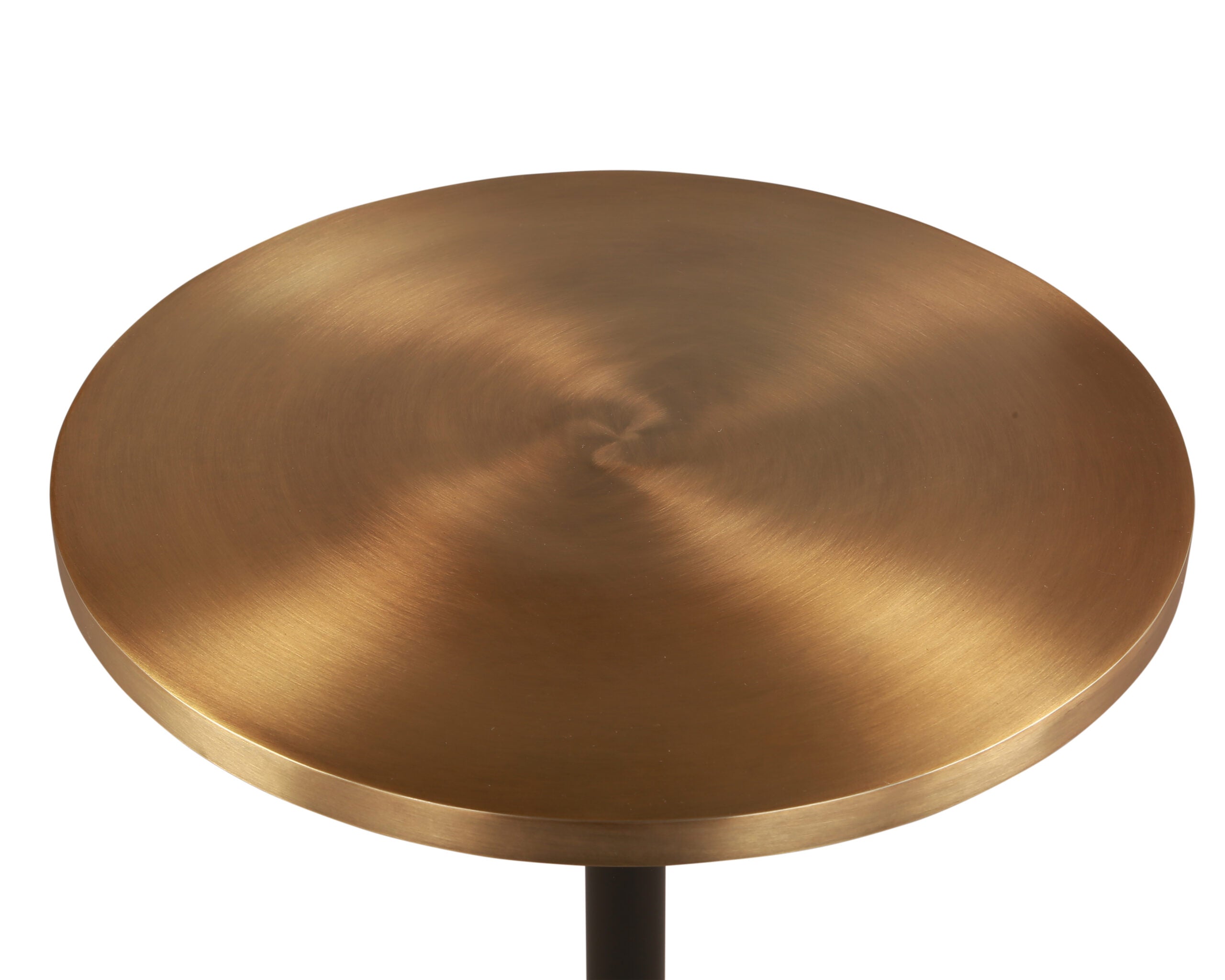Antigua Nesting Side Tables (Set of 2) - Matt Black and Brushed brass