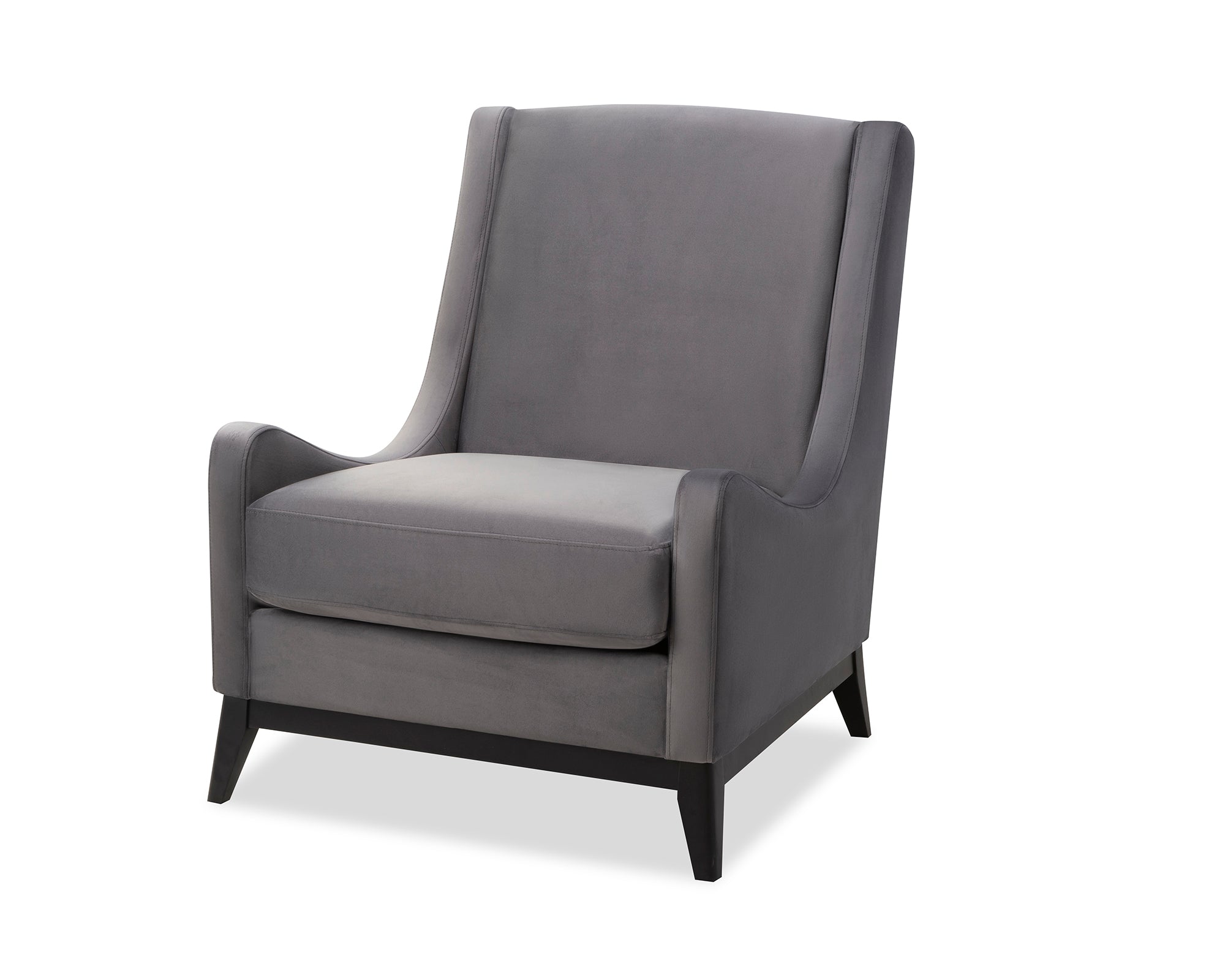 Lima Occasional Chair  -  Night Grey Velvet
