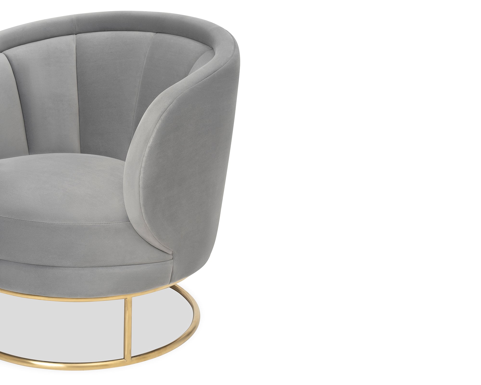 Mila Occasional Chair - Kaster Horizion Grey Velvet