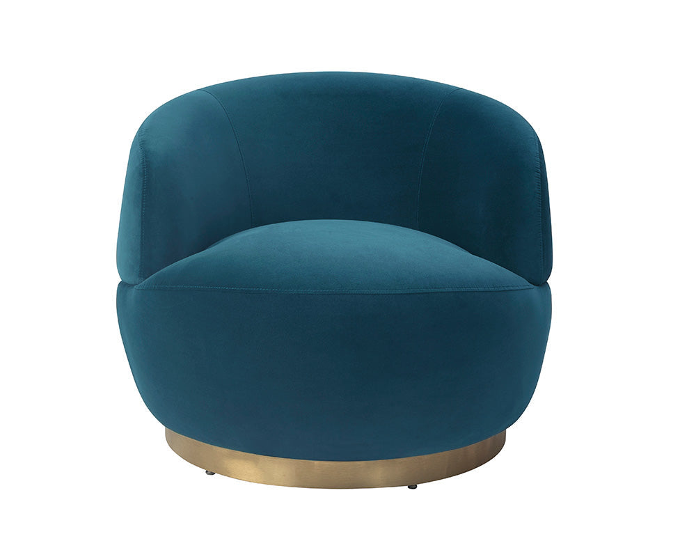 Vitale Occasional Chair Chair - Baxter Deep Sea Velvet