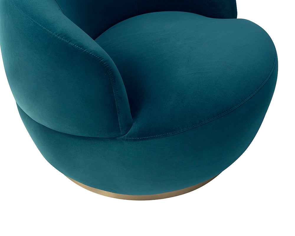 Vitale Occasional Chair Chair - Baxter Deep Sea Velvet