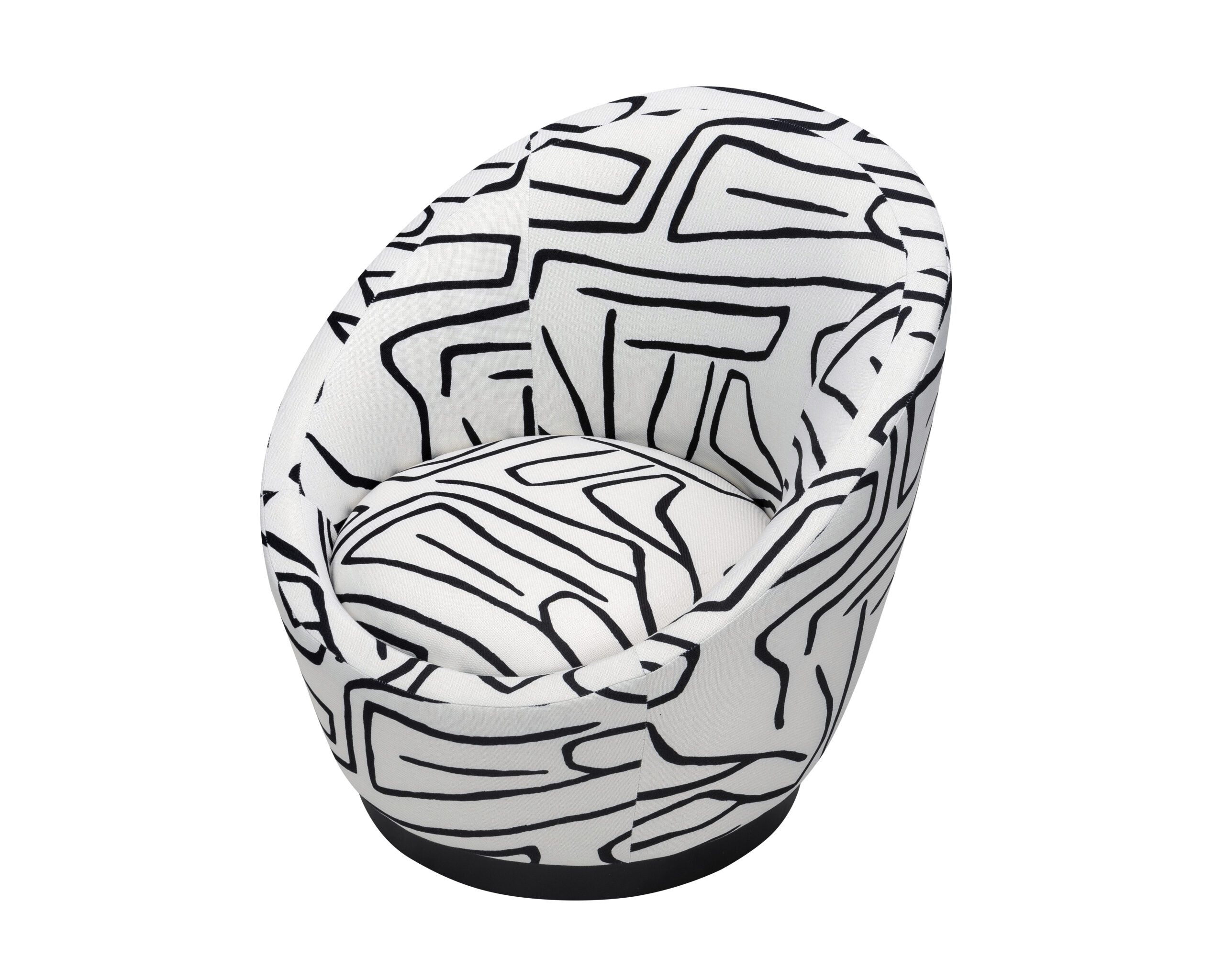 Ekte Occasional Chair - Zebra Black & White