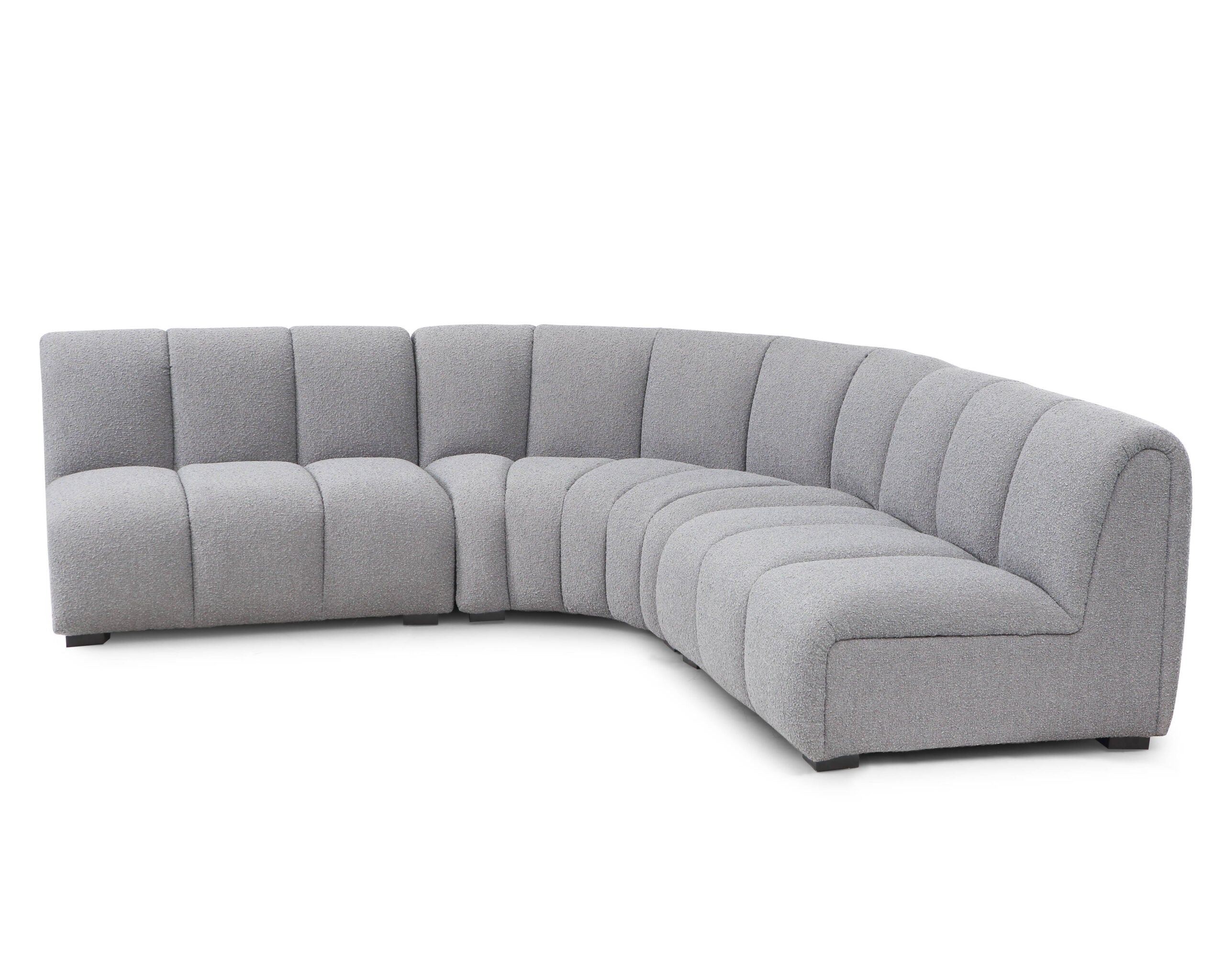 Ralph Sofa Round Corner - Boucle Graphic Grey