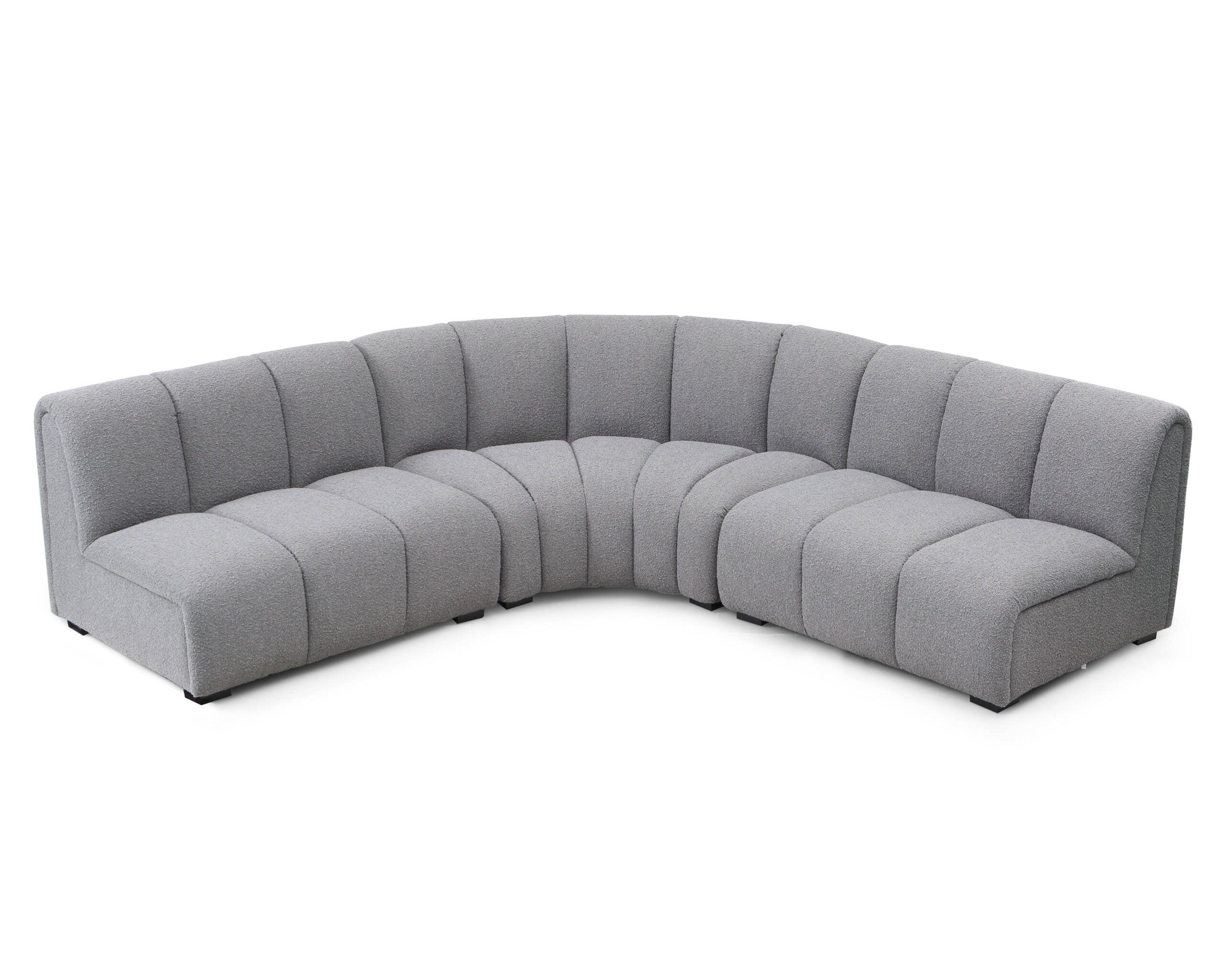 Ralph Sofa Round Corner - Boucle Graphic Grey