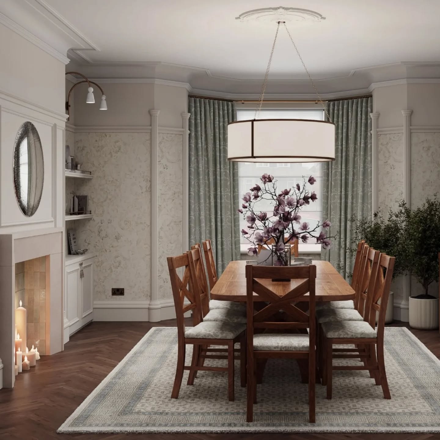 Baltimore Pendant Lamp - Antique Brass