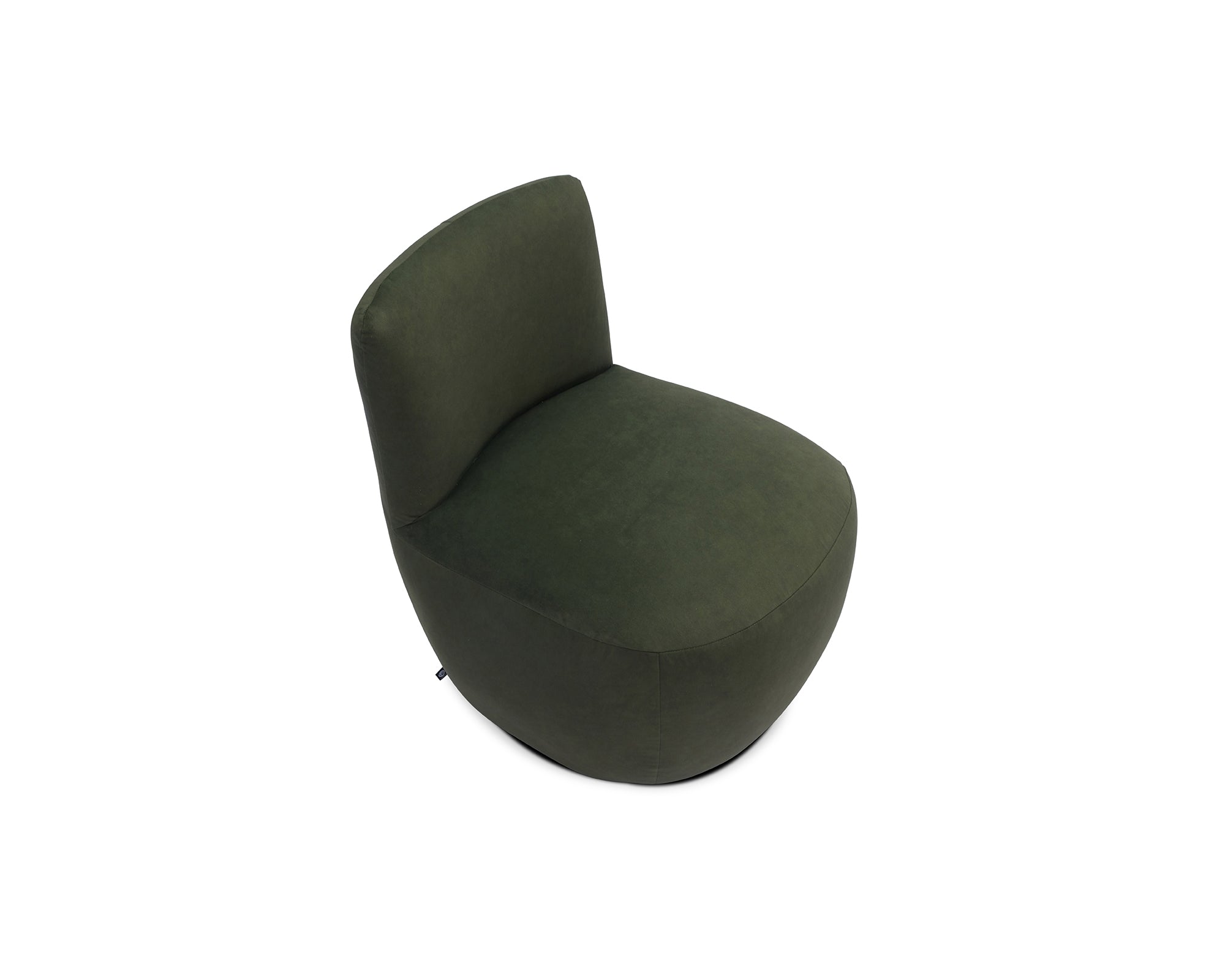 Hopper Swivel Occasional Chair - Hopper Moss | Matt Black Metal (Crib 5)