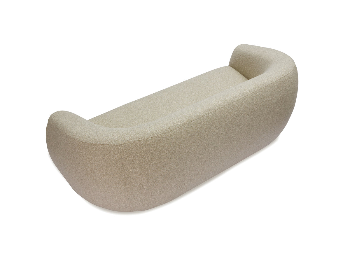 Voltaire Sofa - Capella Sand | Dark Brown Solid Wood (Crib 5)