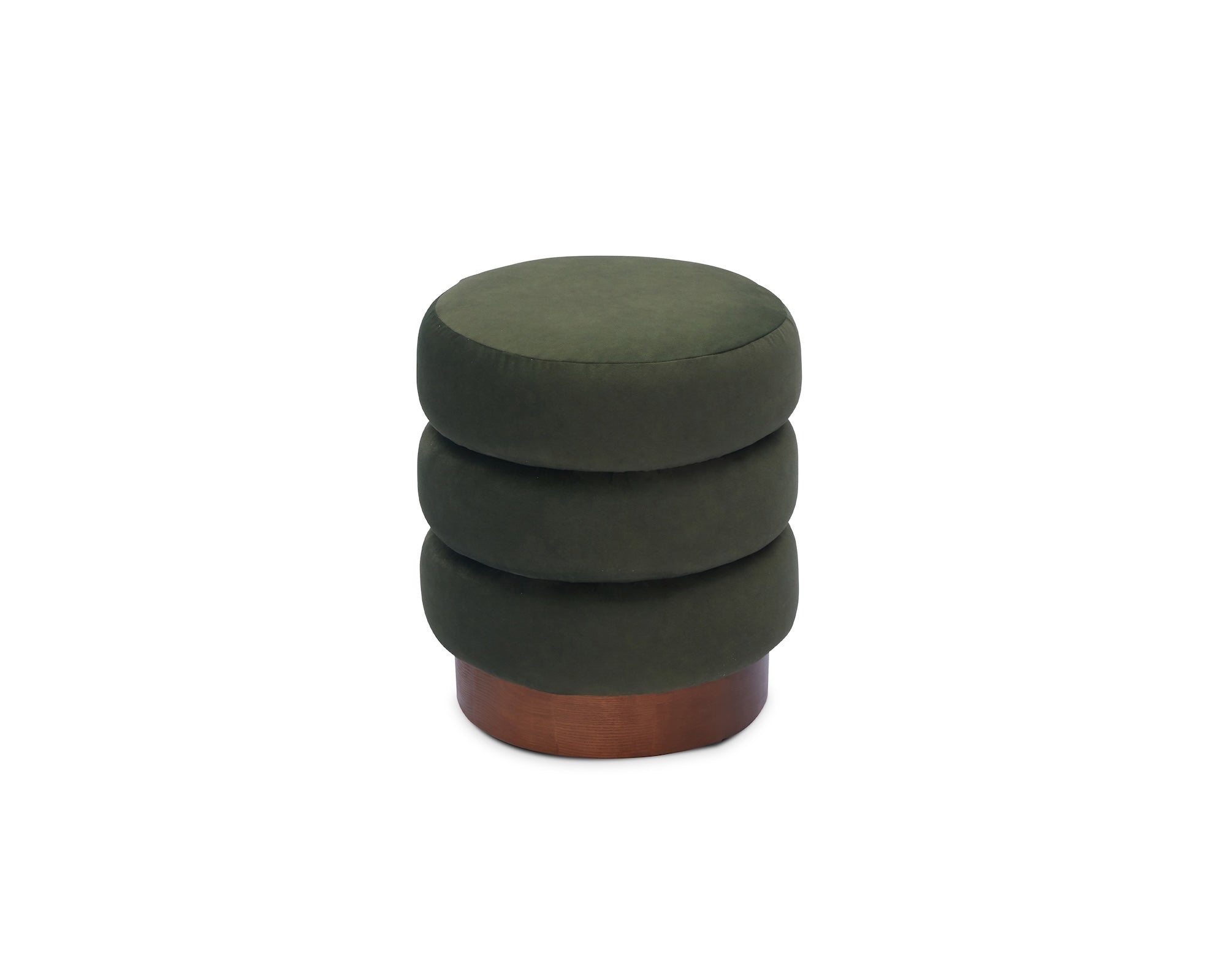 Trace Footstool - Hopper Moss | Mid Brown Oak Sold Wood (Crib 5)
