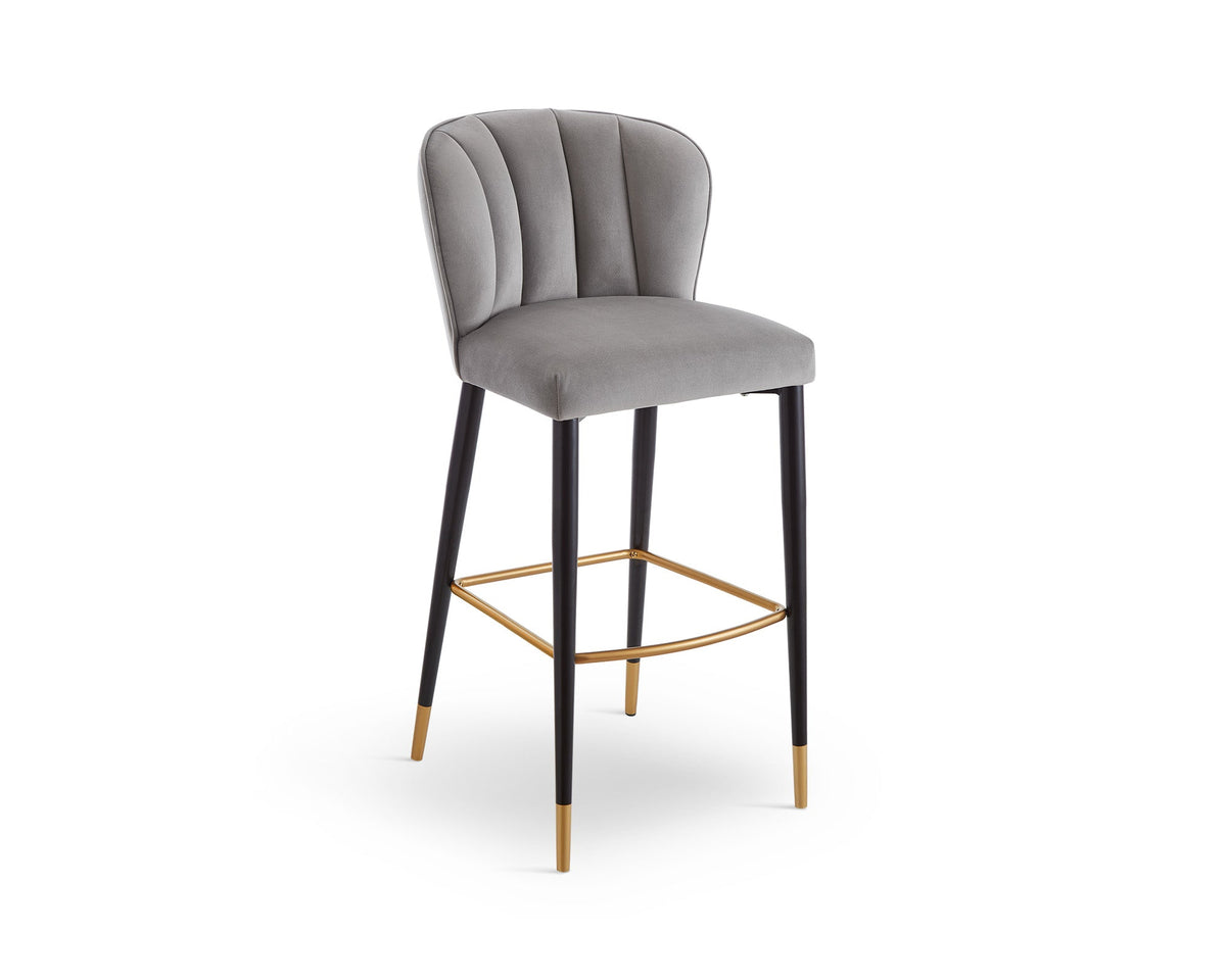 Maya Bar Stool (Crib 5) - Megan Grey & Brushed Brass