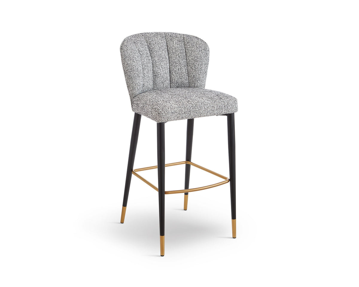 Maya Bar Stool (Crib 5) - Talbot Freckle & Brushed Brass