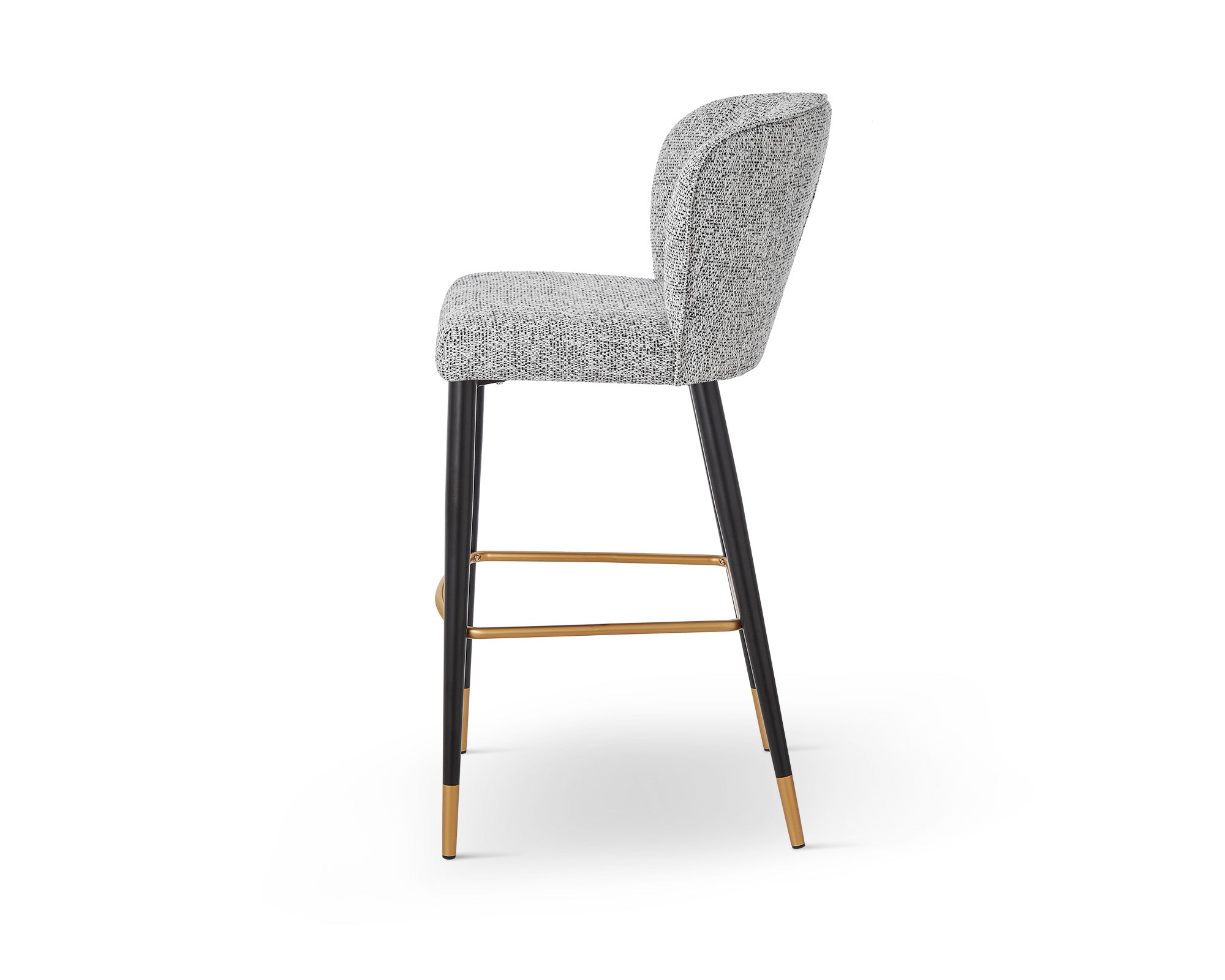 Maya Bar Stool (Crib 5) - Talbot Freckle & Brushed Brass