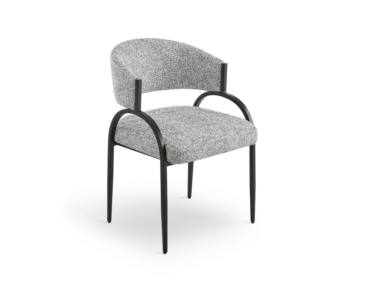 Pavilion Dining Chair (Crib 5) - Talbot Freckle & Matt Black