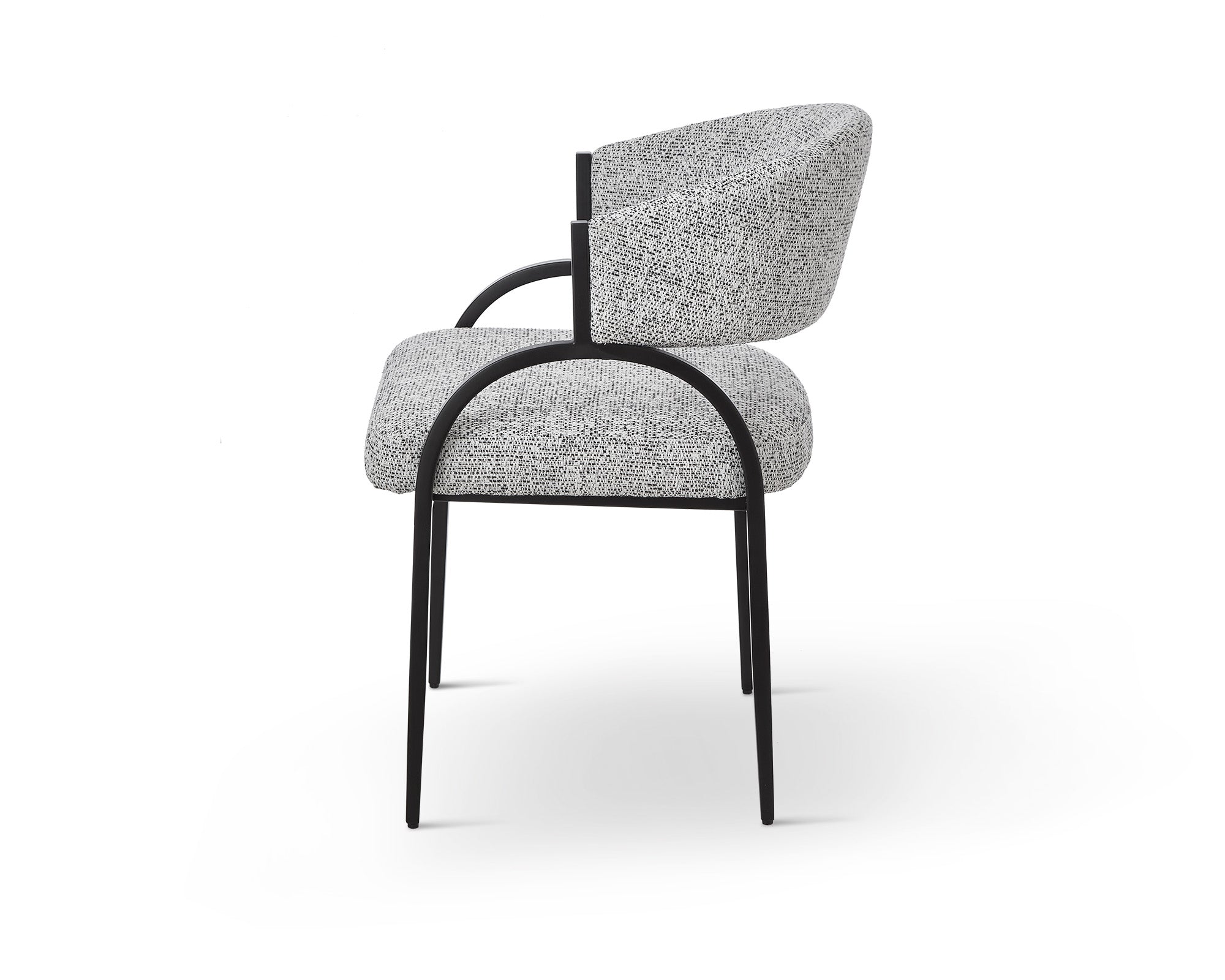 Pavilion Dining Chair (Crib 5) - Talbot Freckle & Matt Black