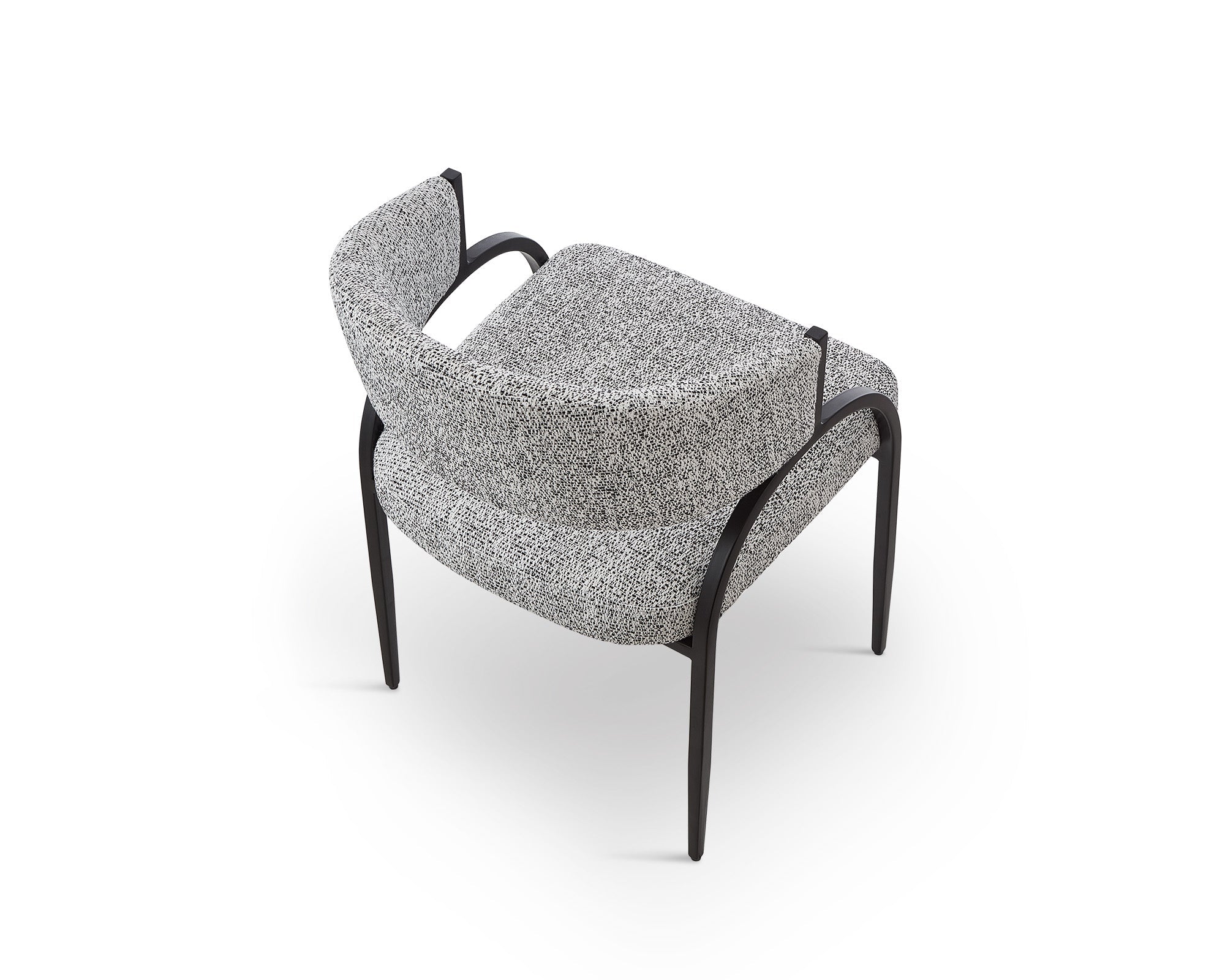 Pavilion Dining Chair (Crib 5) - Talbot Freckle & Matt Black