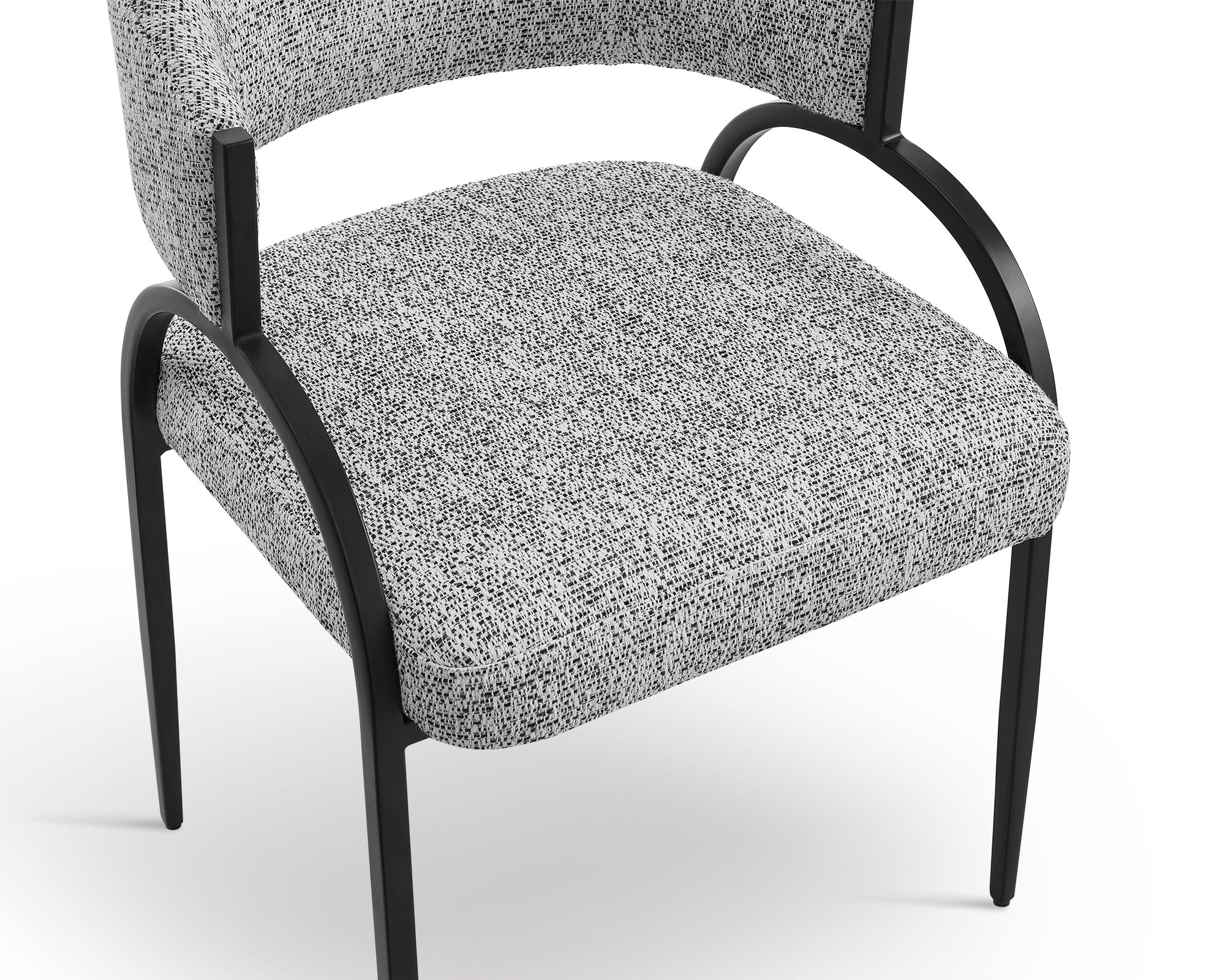 Pavilion Dining Chair (Crib 5) - Talbot Freckle & Matt Black