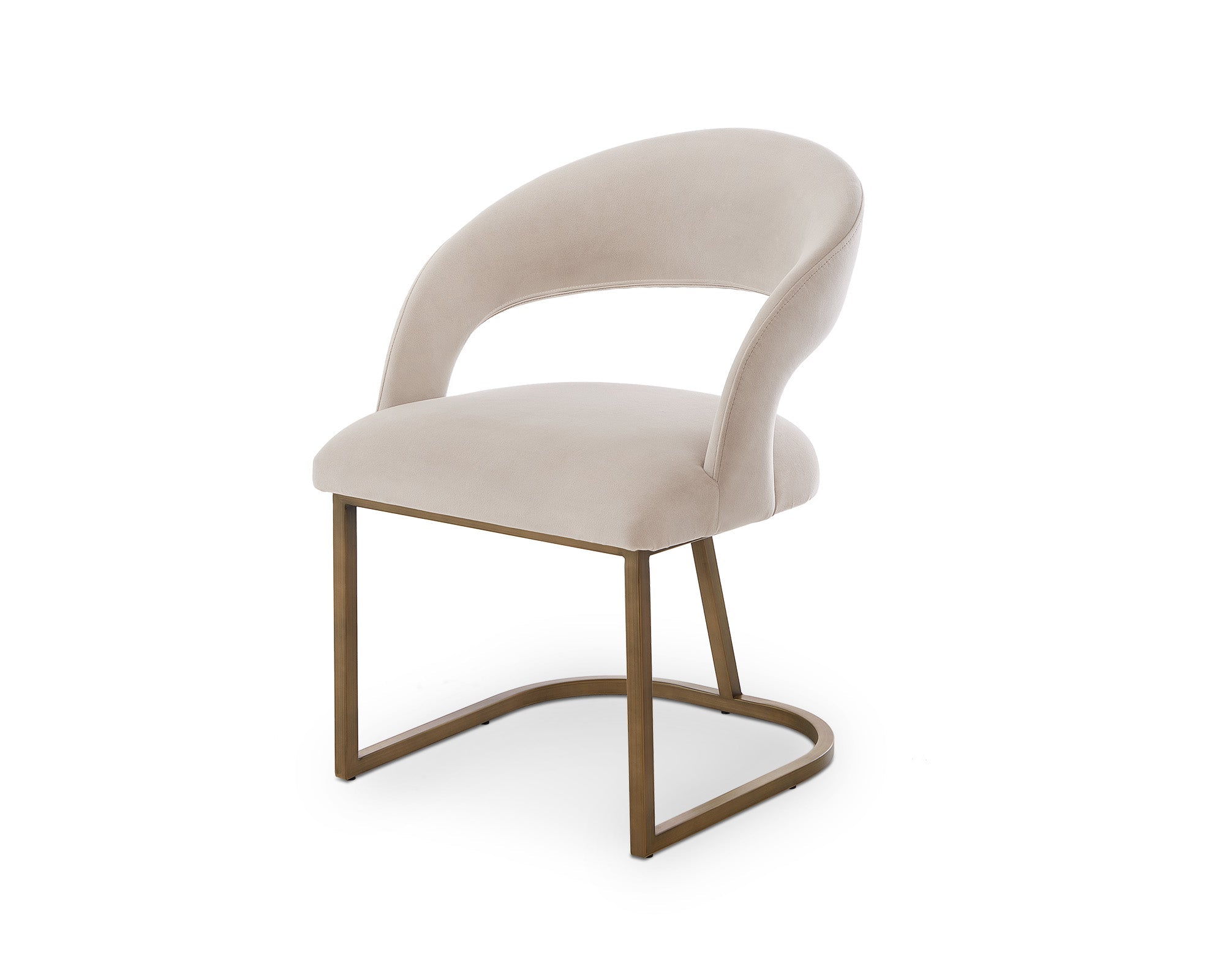 Alfie Dining Chair (Crib 5) - Megan Pebble & Bronze Steel