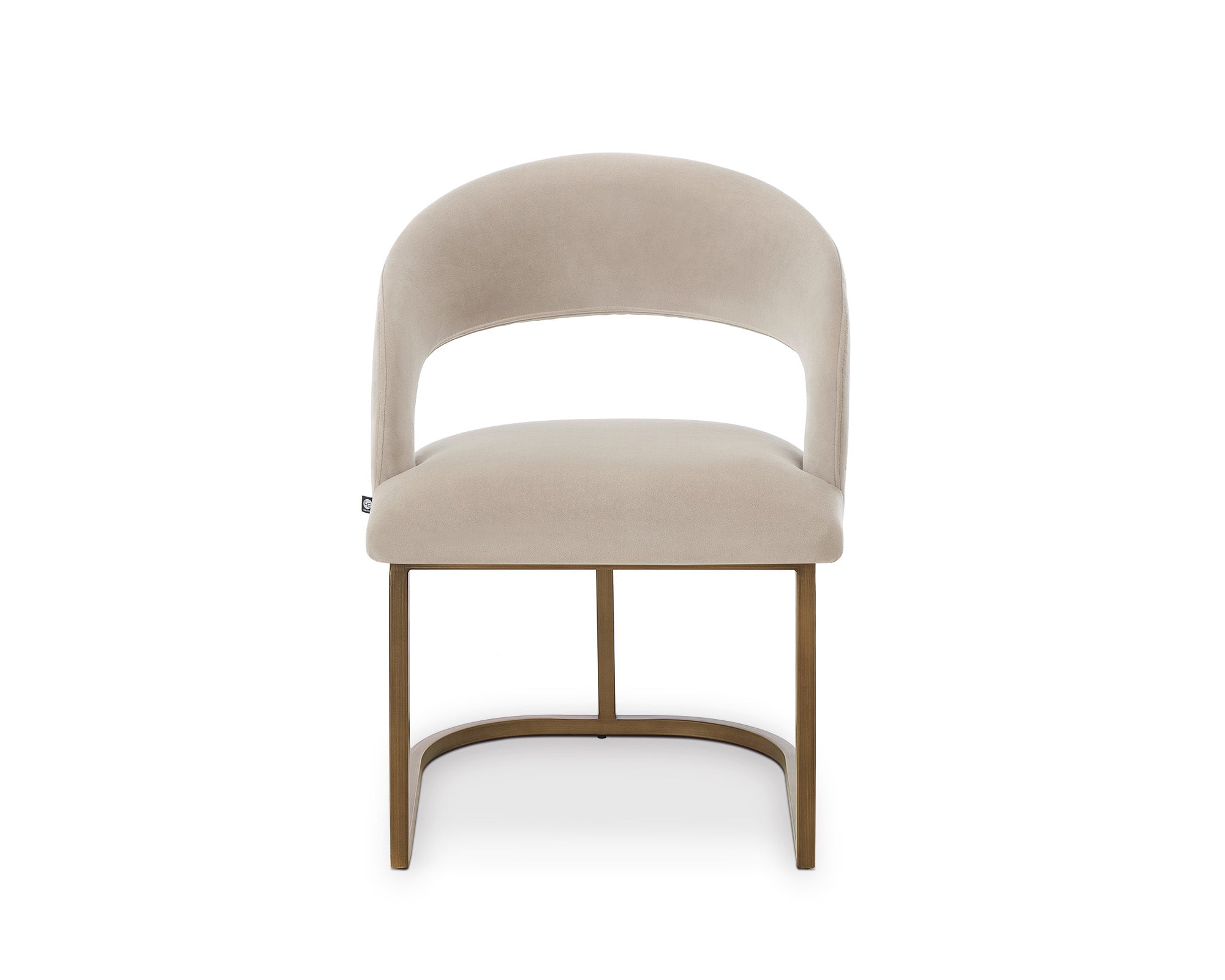 Alfie Dining Chair (Crib 5) - Megan Pebble & Bronze Steel