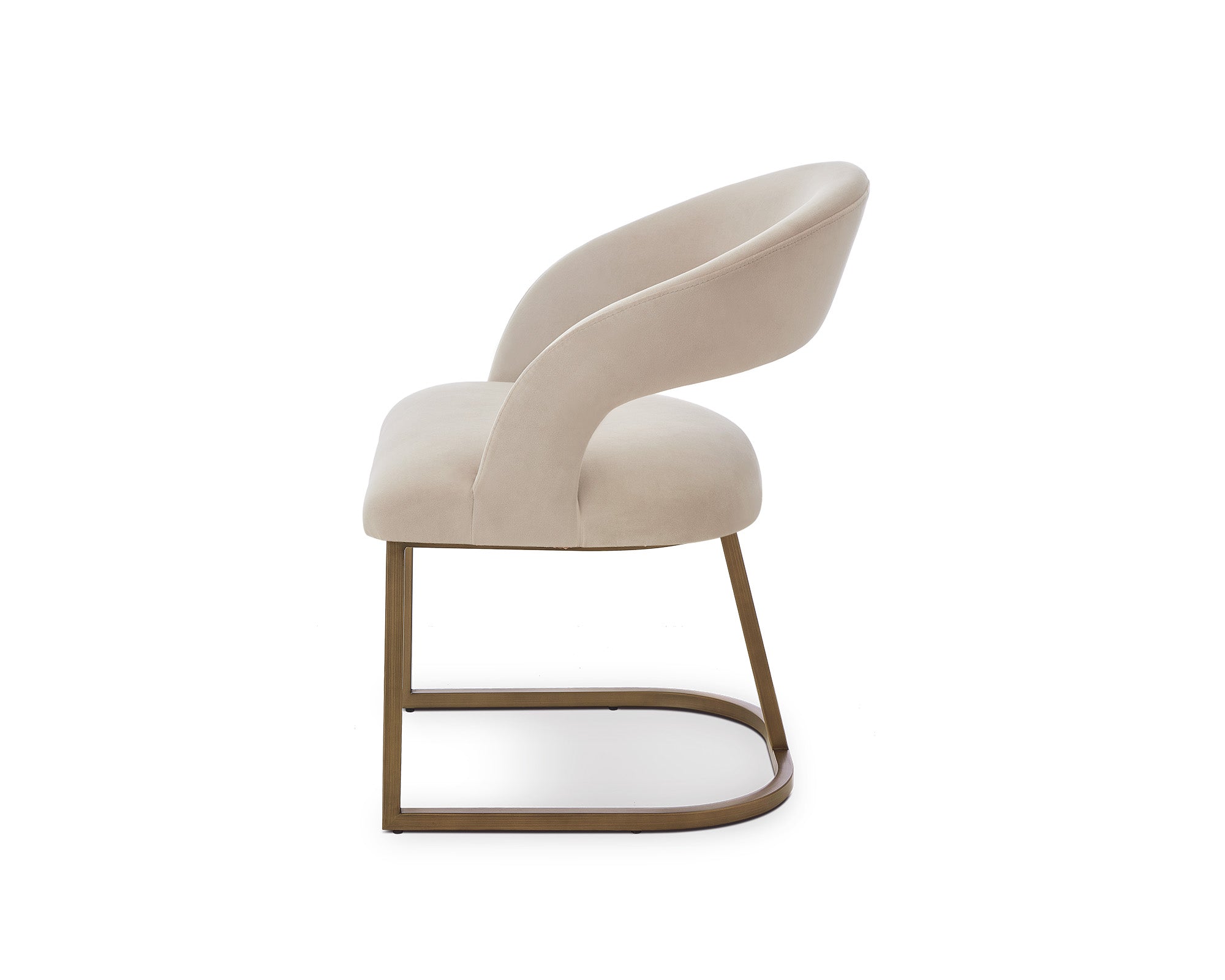 Alfie Dining Chair (Crib 5) - Megan Pebble & Bronze Steel