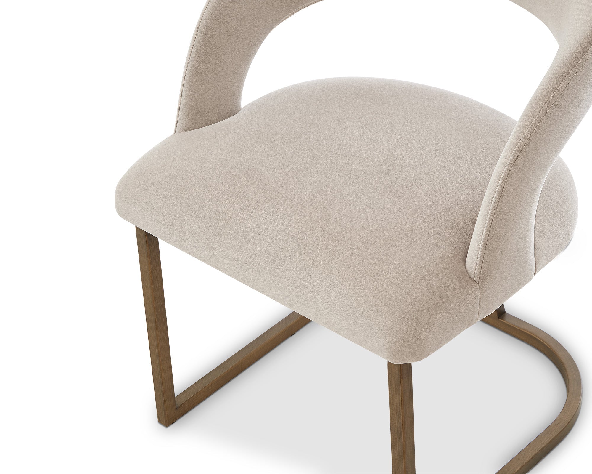Alfie Dining Chair (Crib 5) - Megan Pebble & Bronze Steel