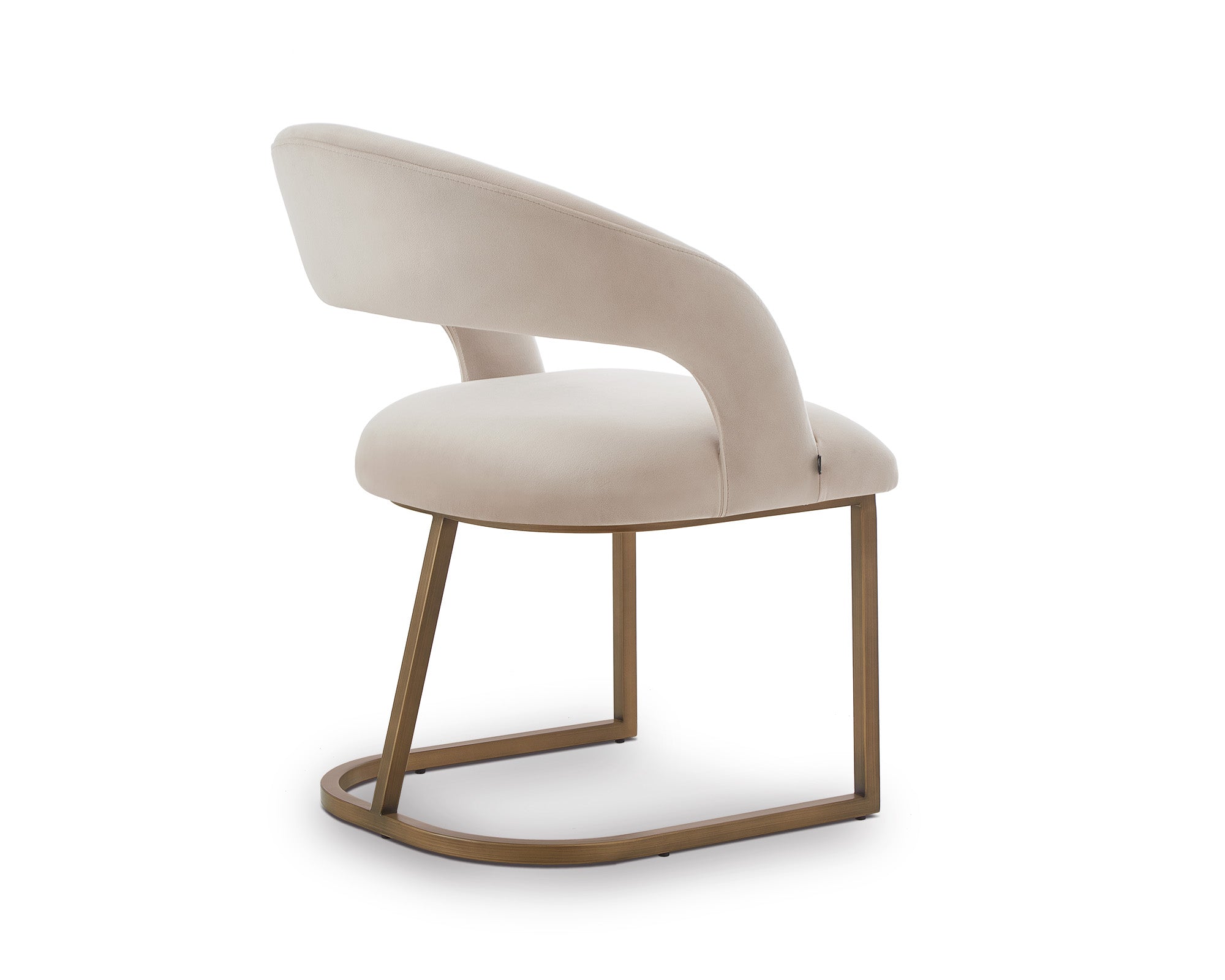 Alfie Dining Chair (Crib 5) - Megan Pebble & Bronze Steel
