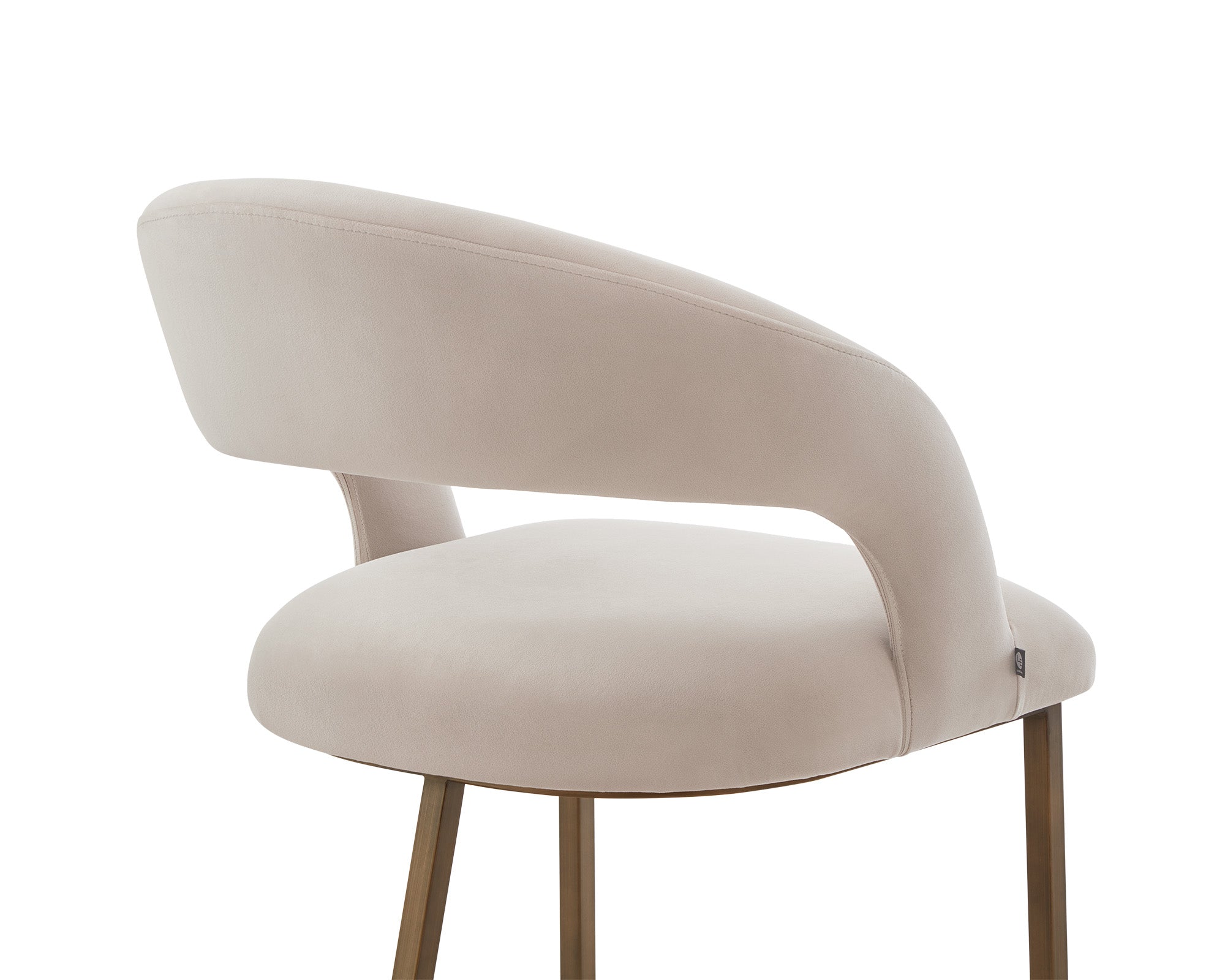 Alfie Dining Chair (Crib 5) - Megan Pebble & Bronze Steel