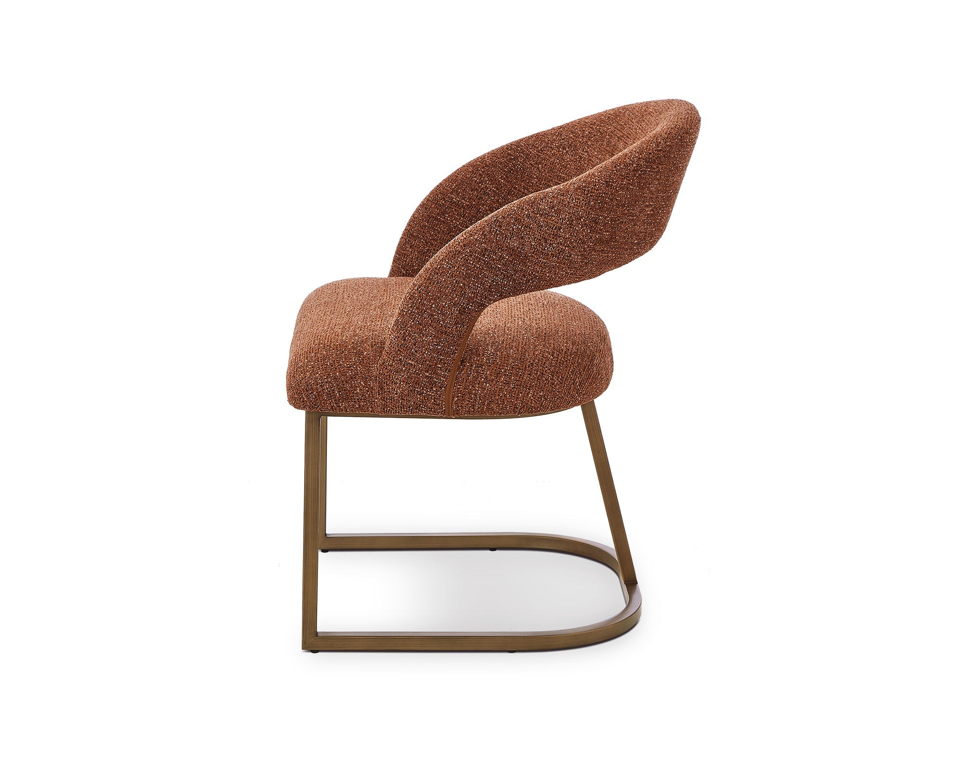 Alfie Dining Chair (Crib 5) - Bari Chestnut Red & Bronze Steel