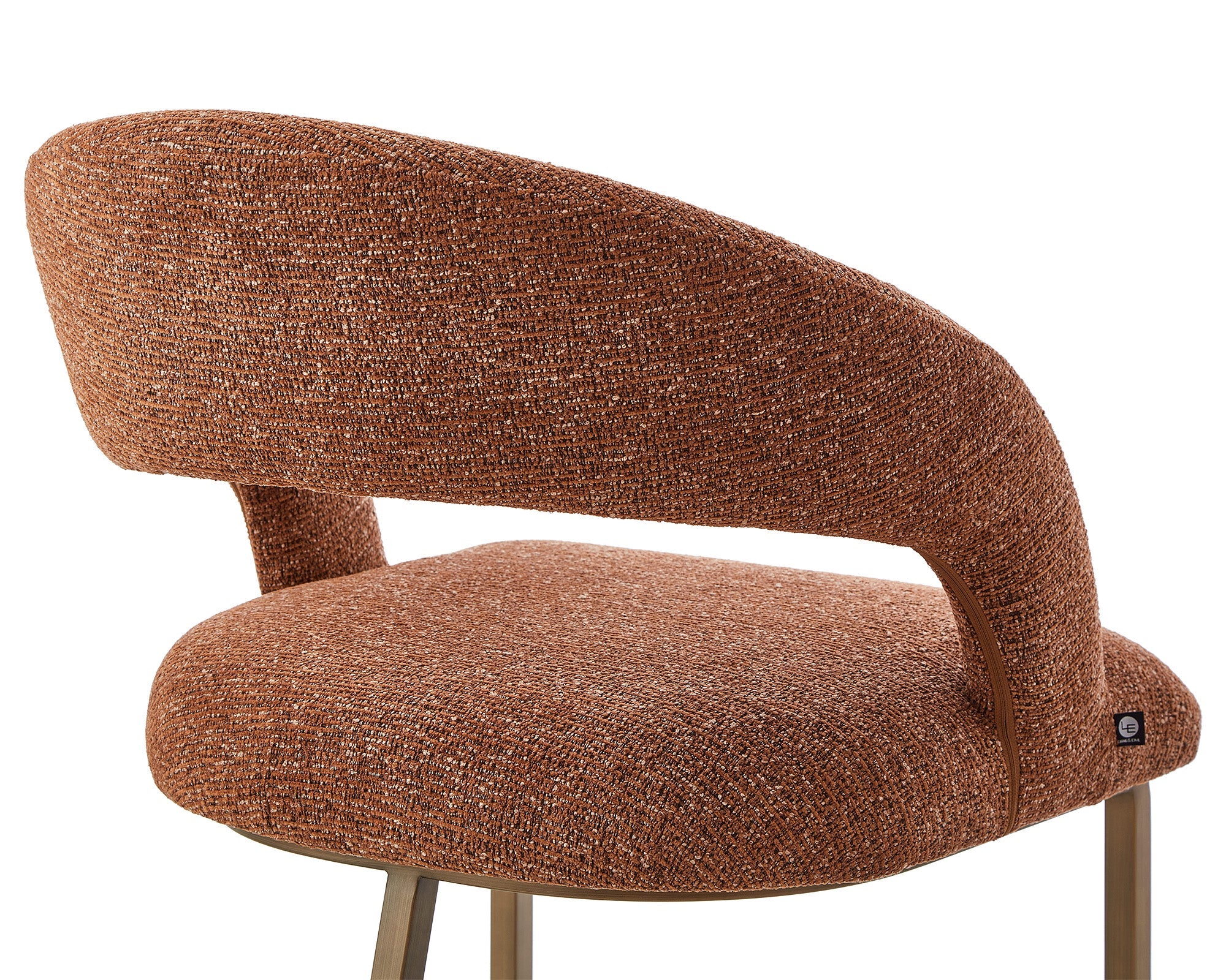 Alfie Dining Chair (Crib 5) - Bari Chestnut Red & Bronze Steel