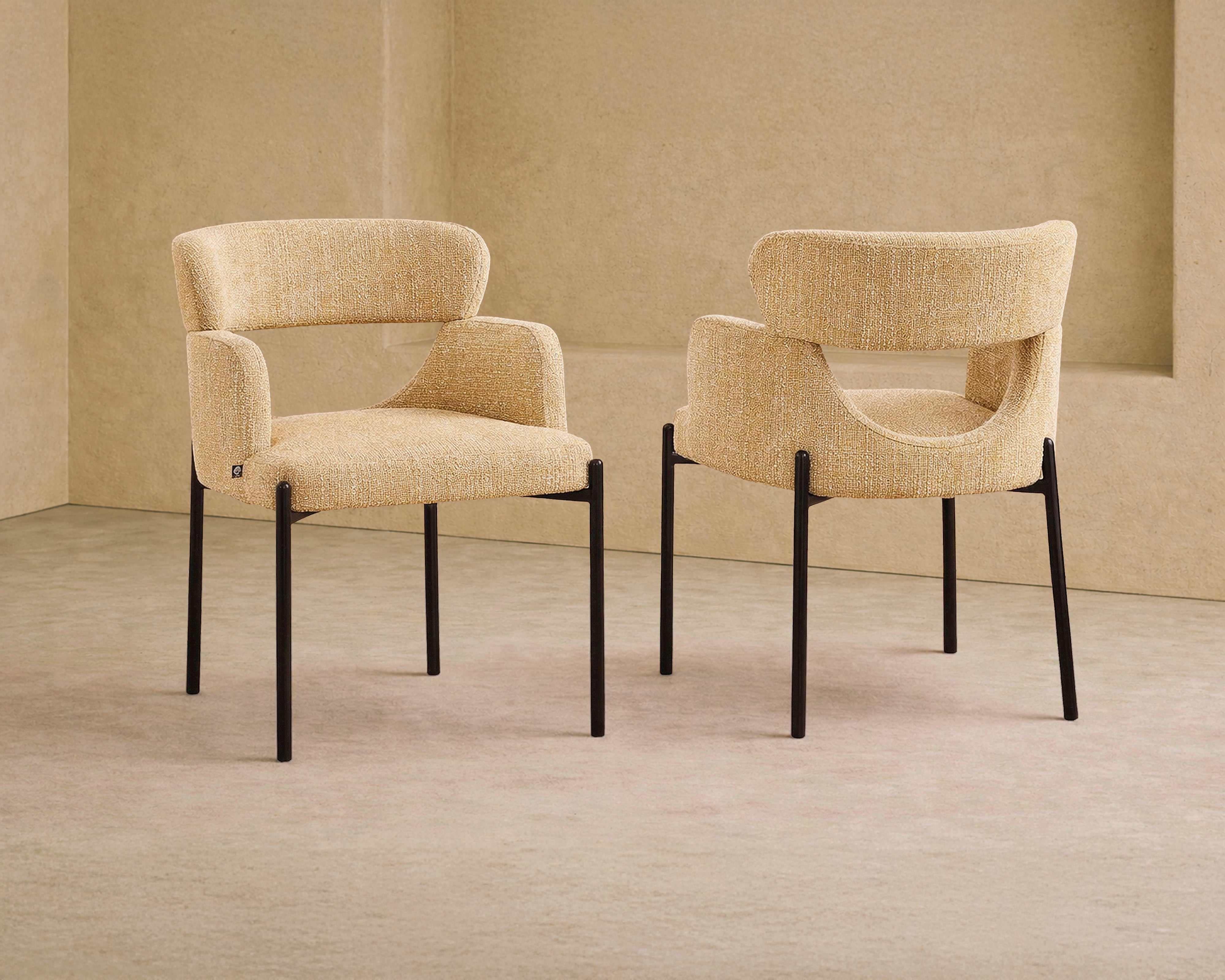 Aga Dining Chairs (Crib 5) (set of 2) - Field Sand