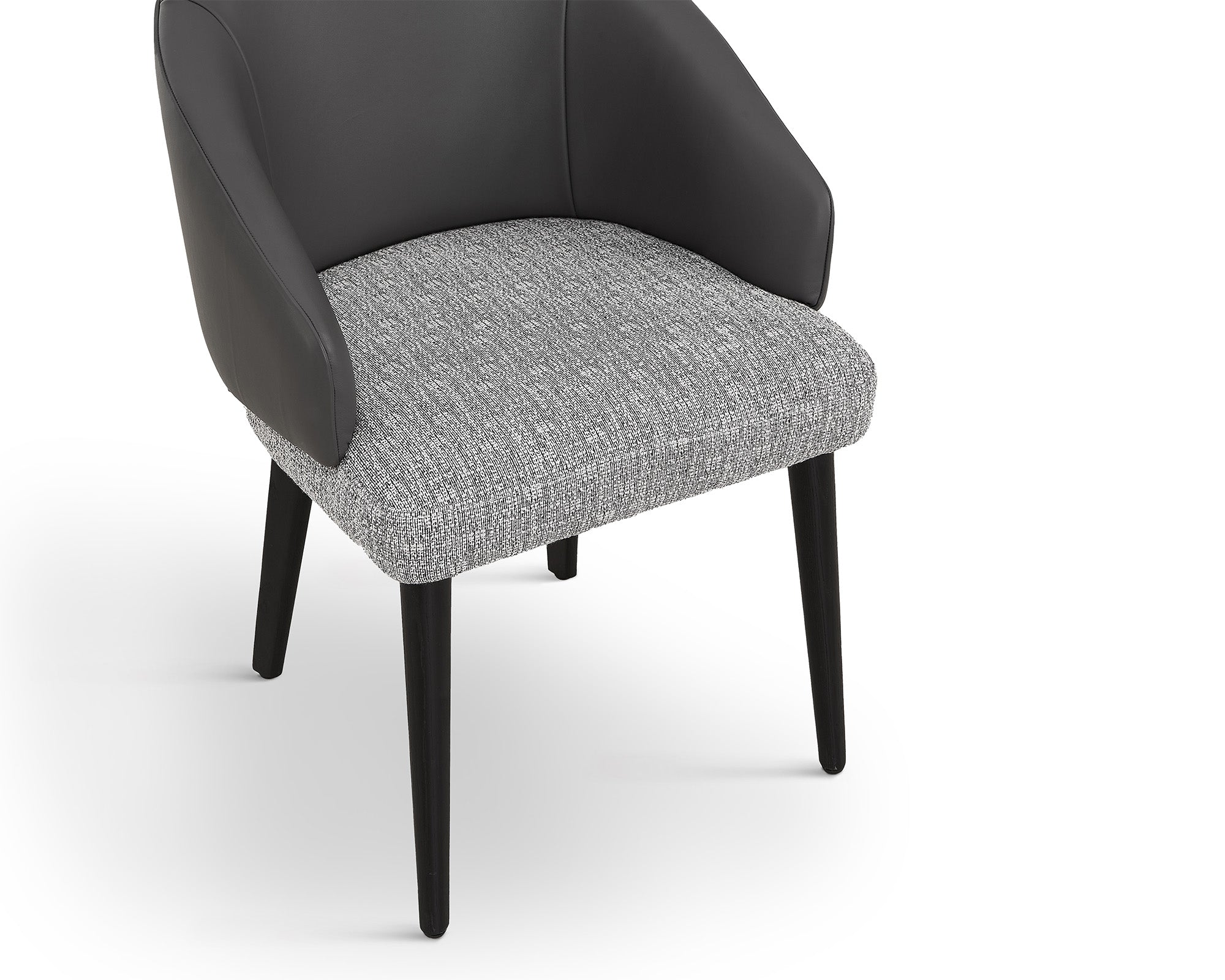 Agadir Dining Chair (Crib 5) - Kelpa Taupe/Vegan Grey Leather