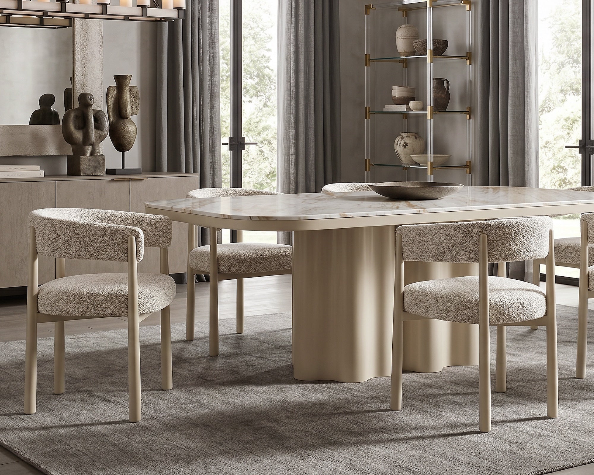 Aria Dining Chair - (Crib 5) Ripley Grav & Gloss Ivory