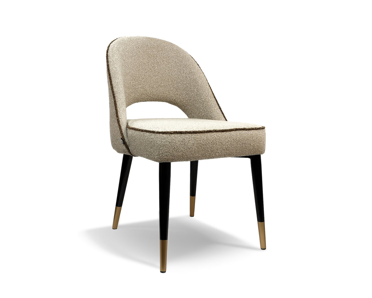Yves Dining Chair (set of 2) - (Crib 5) Capella Sand with Capella Fennel Seed Piping