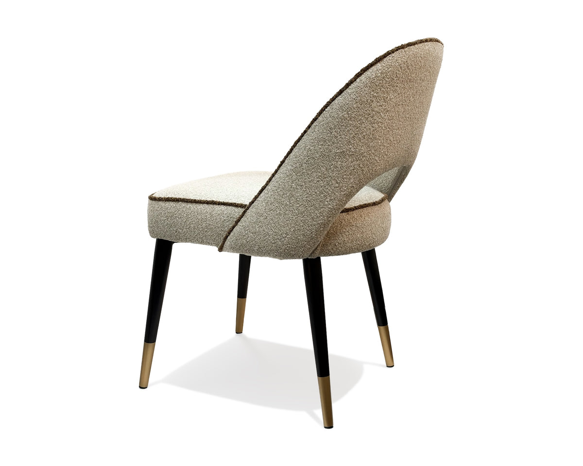 Yves Dining Chair (set of 2) - (Crib 5) Capella Sand with Capella Fennel Seed Piping