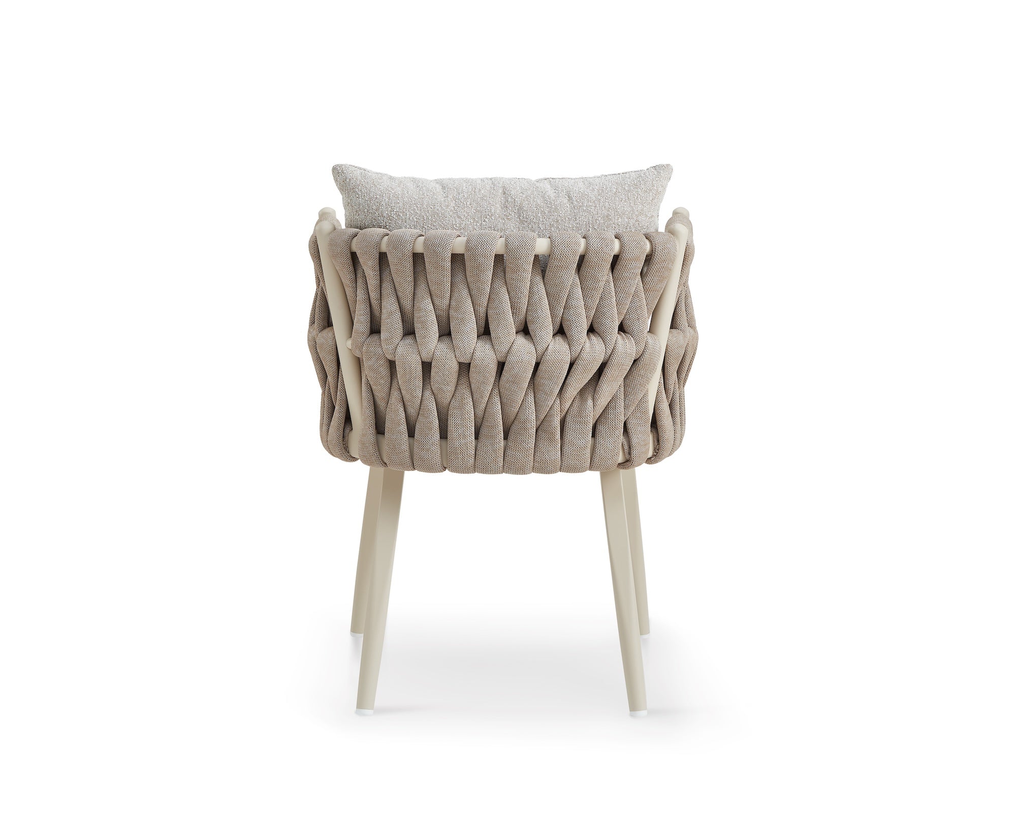Charly Outdoor Dining Chair - (Crib 5) Forest Beige & Warm Ivory