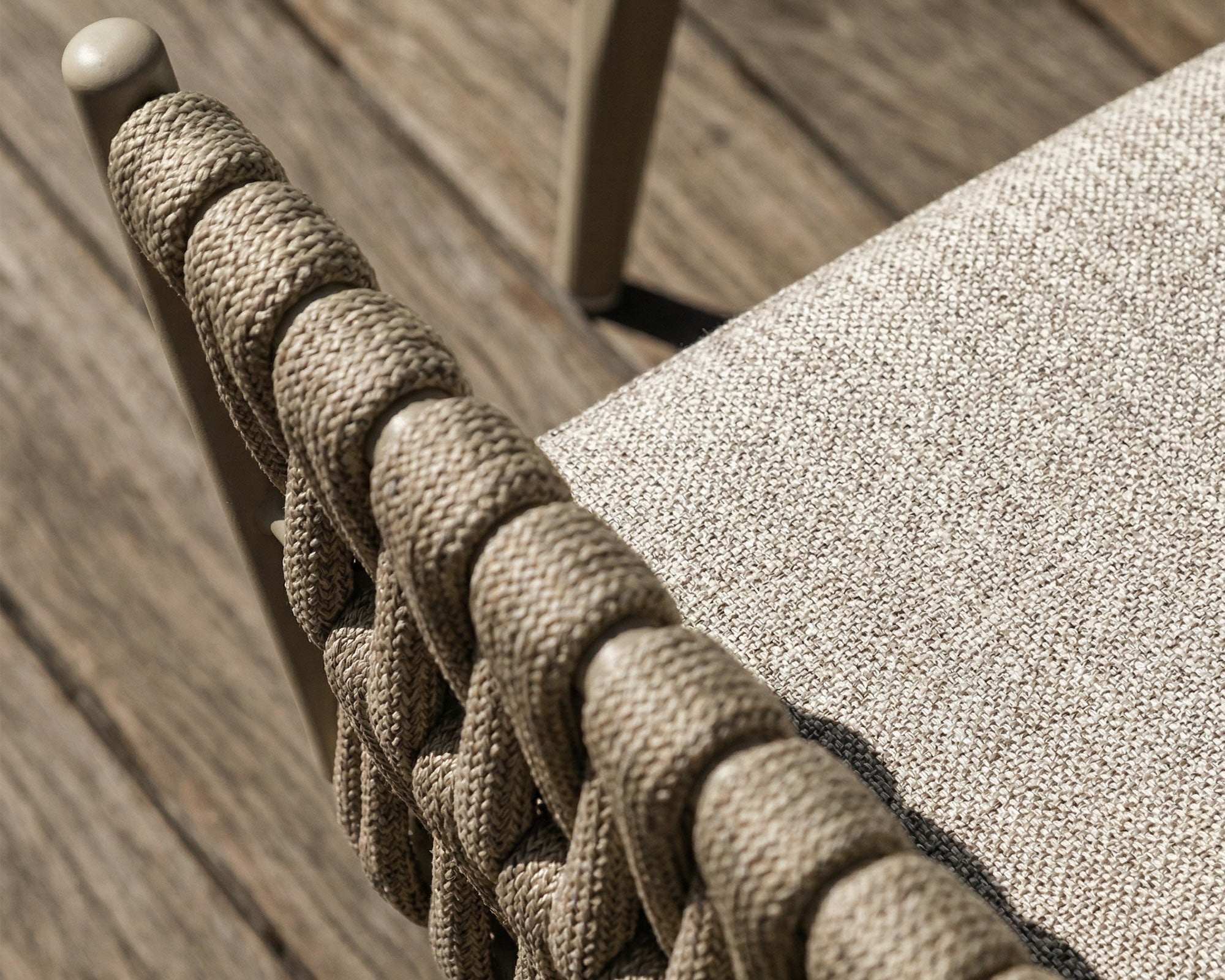 Charly Outdoor Dining Chair - (Crib 5) Forest Beige & Warm Ivory