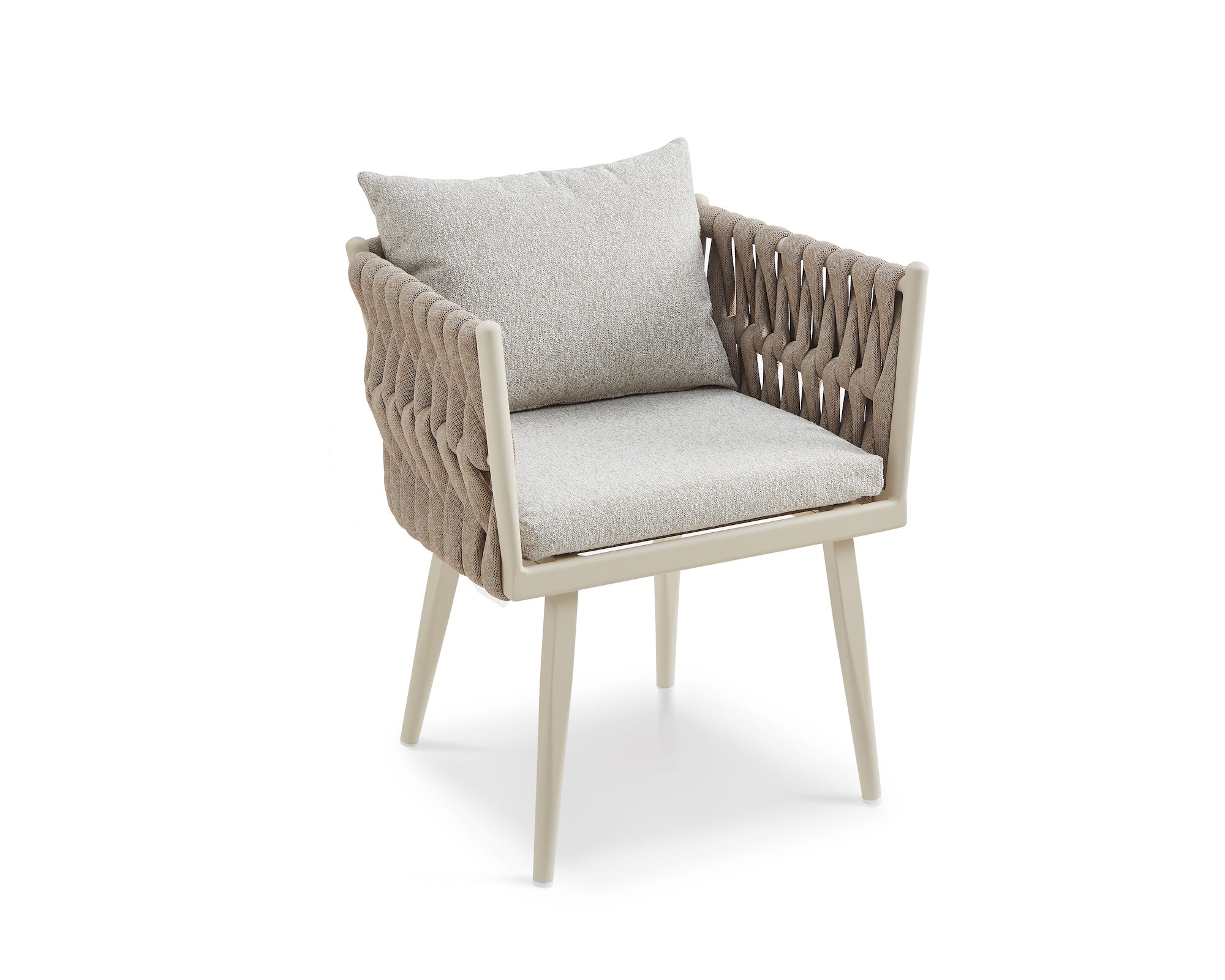 Charly Outdoor Dining Chair - (Crib 5) Forest Beige & Warm Ivory