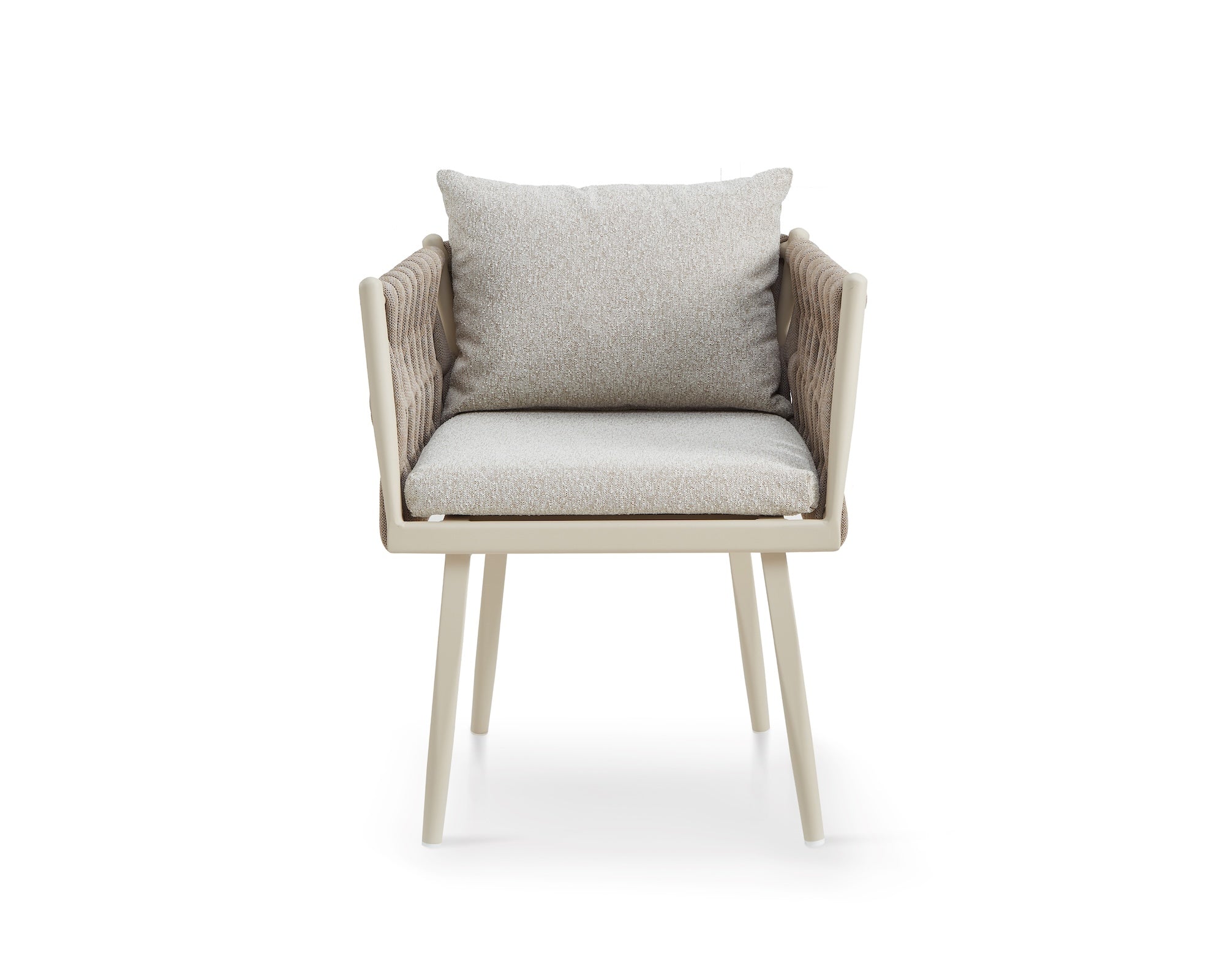 Charly Outdoor Dining Chair - (Crib 5) Forest Beige & Warm Ivory