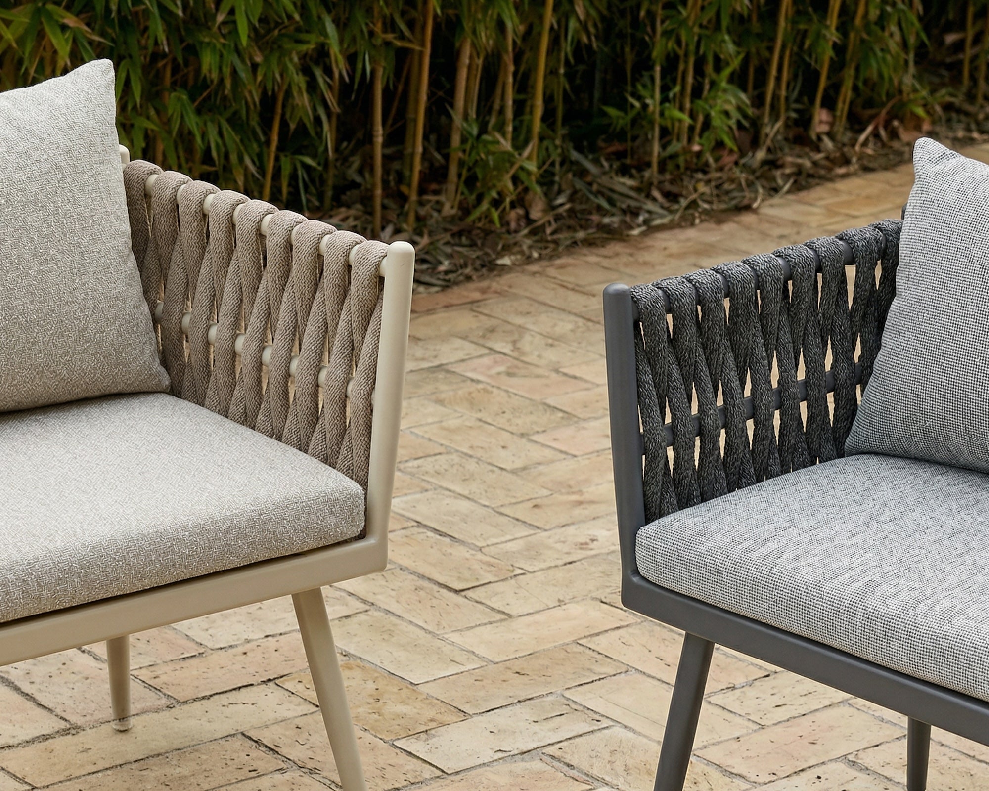 Charly Outdoor Dining Chair - (Crib 5) Hunter Stone and Charcoal Grey