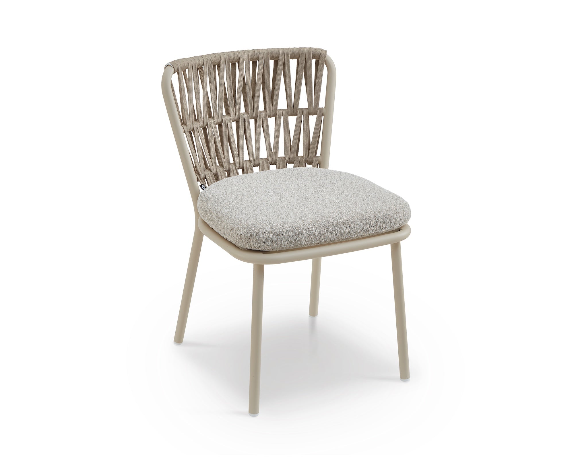 Ariana Outdoor Dining Chair (set of 2) - (Crib 5) Forest Beige & Warm Ivory
