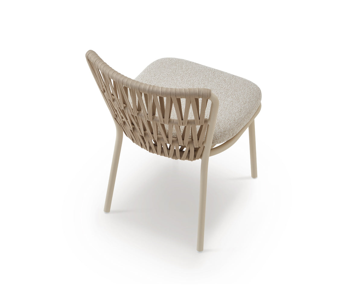 Ariana Outdoor Dining Chair (set of 2) - (Crib 5) Forest Beige & Warm Ivory
