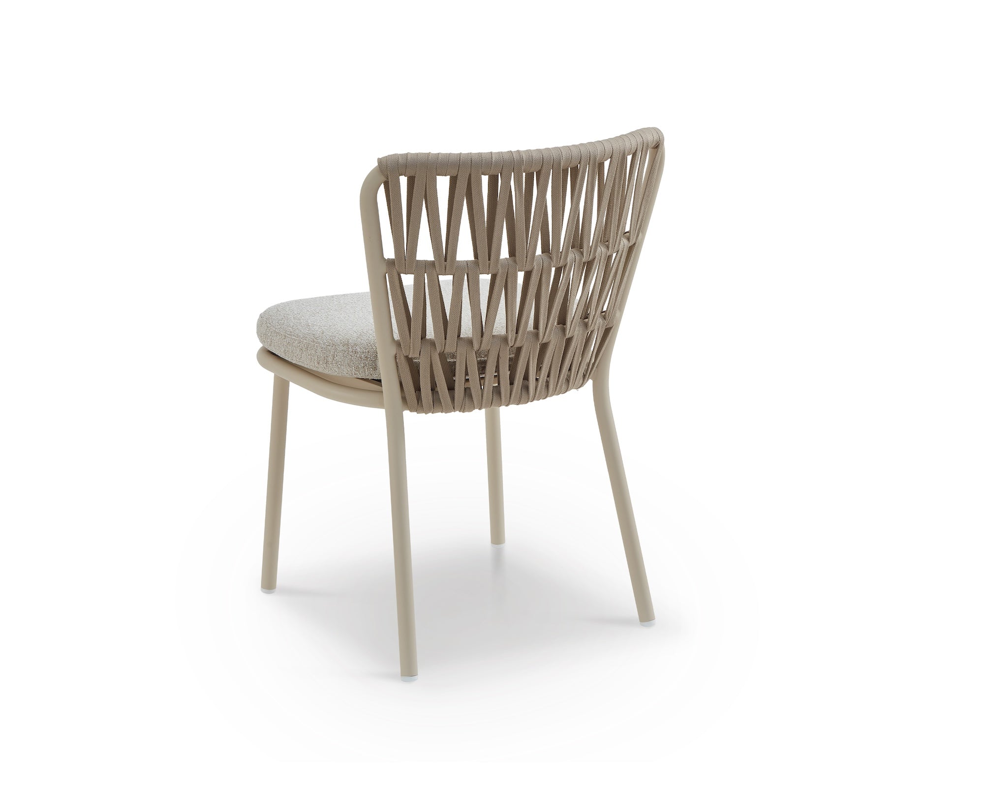 Ariana Outdoor Dining Chair (set of 2) - (Crib 5) Forest Beige & Warm Ivory