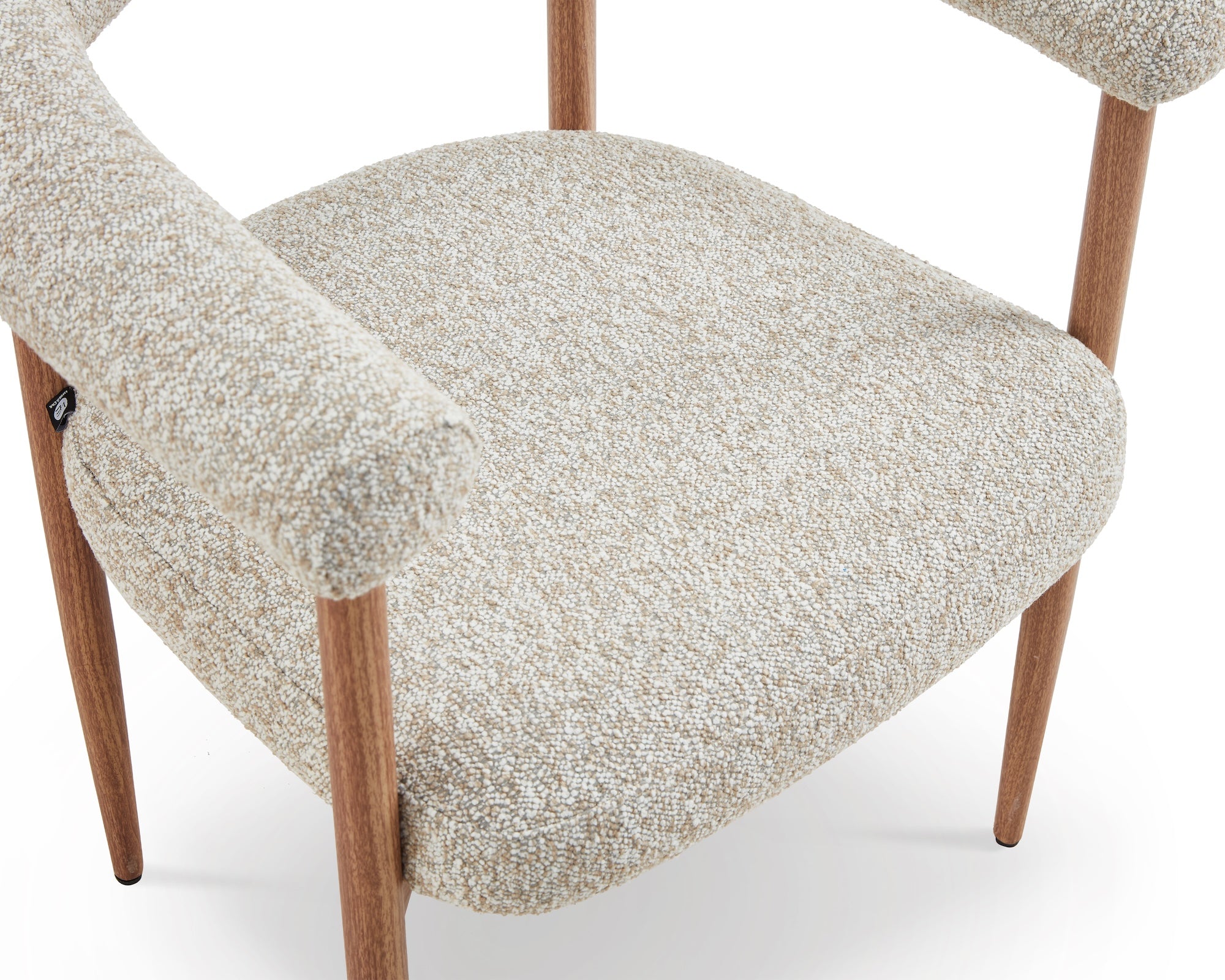 Nantes Outdoor Dining Chair - (Crib 5) Lima Beige and Walnut