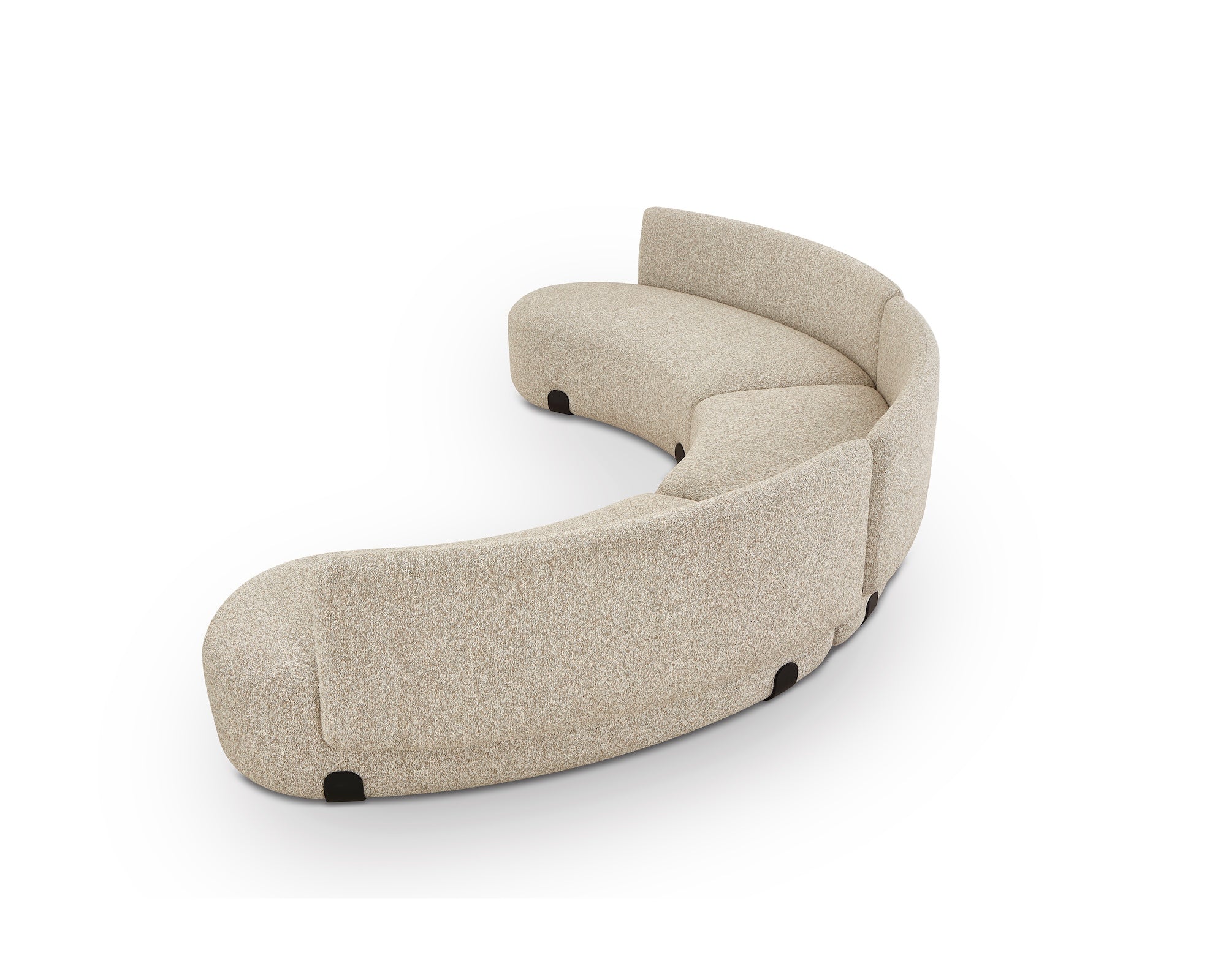 Capri Outdoor Modular Sofa - (Crib 5) Lima Beige and Deep Charcoal