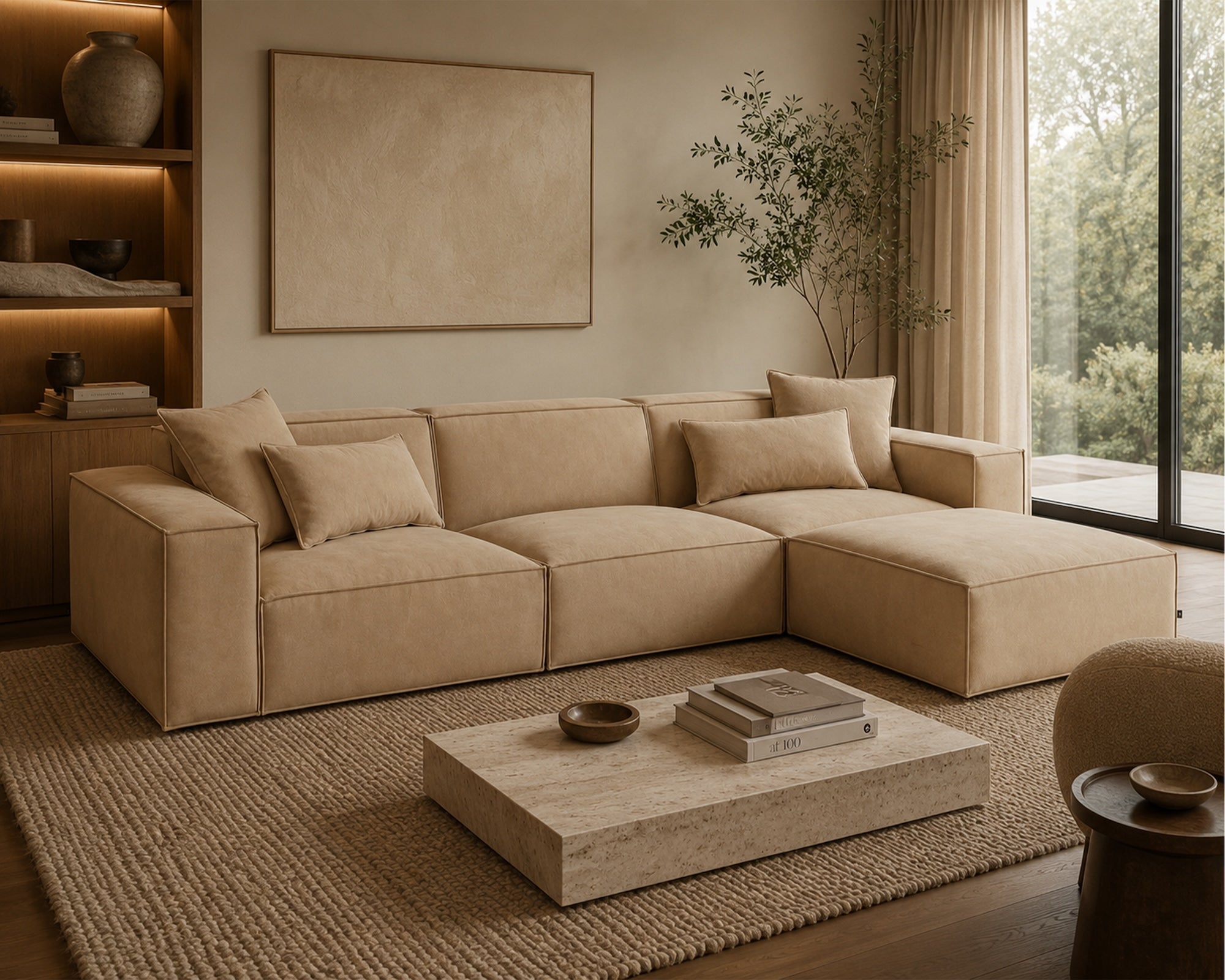 Efren Modular Sofa Ottoman - (Crib 5) Hopper Desert
